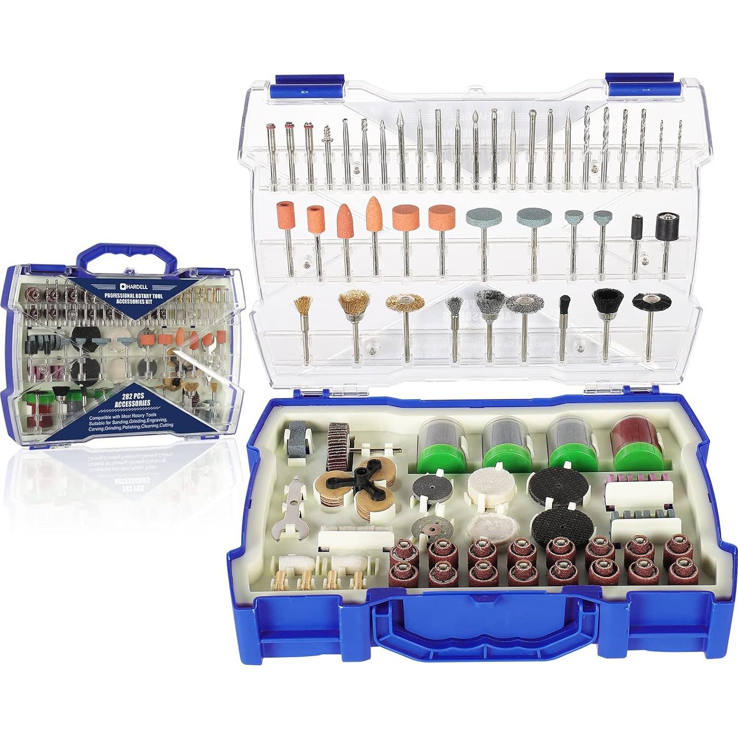 Kit de Accesorios para Herramienta Rotativa HARDELL 282 Pcs