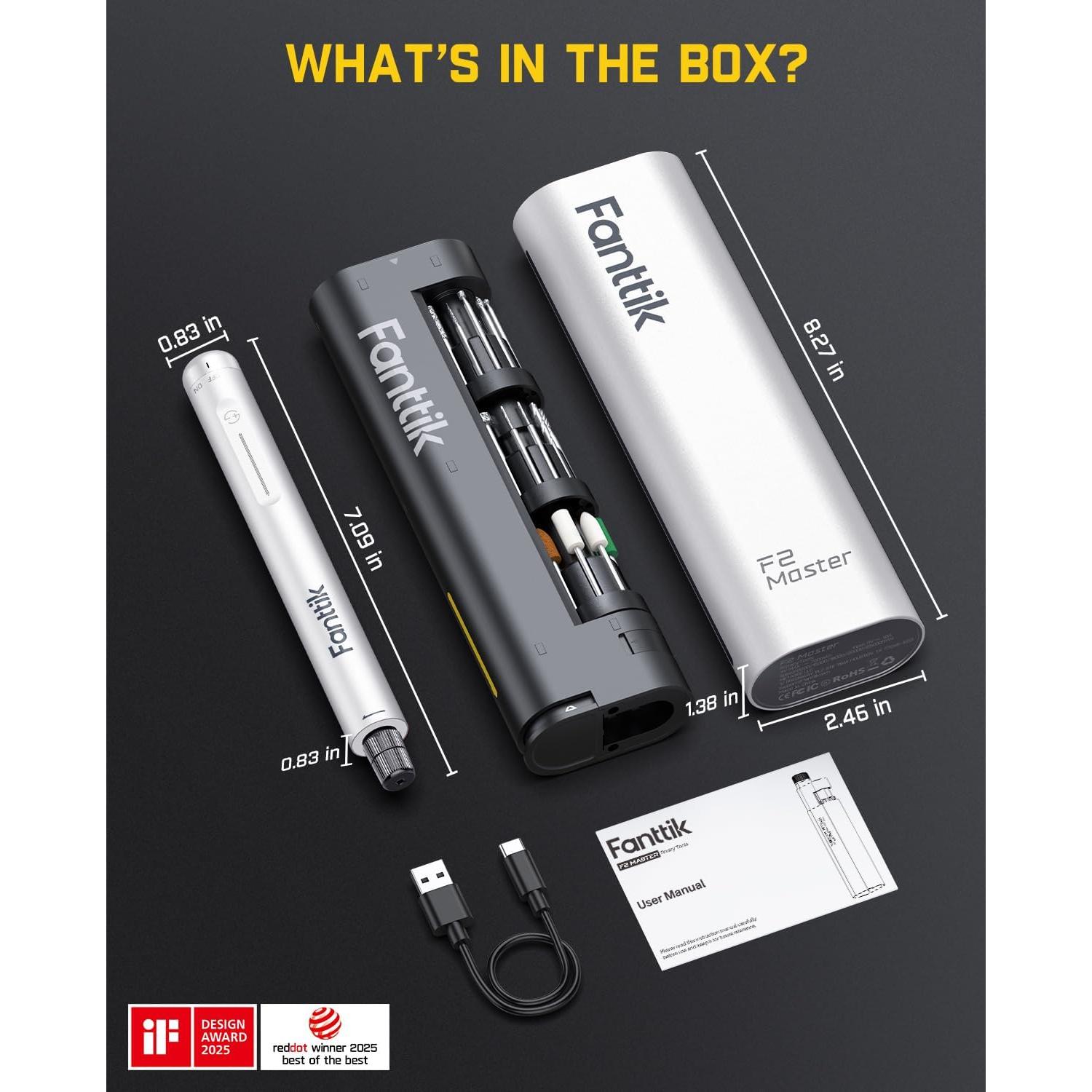 Kit de Herramientas Rotativas Inalámbricas Fanttik F2 Master 4V y Limpiador G9 Nano