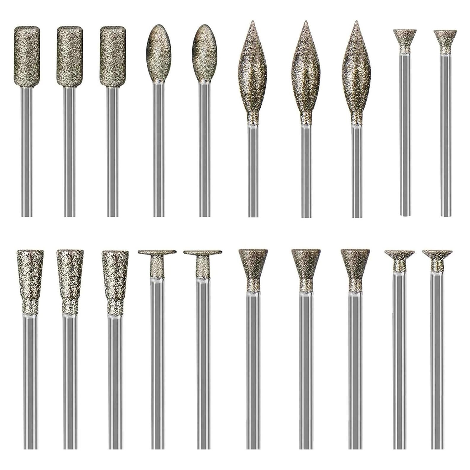 Juego de Herramientas de Tallado Ekoyeela con Puntas de Diamante 20PCS