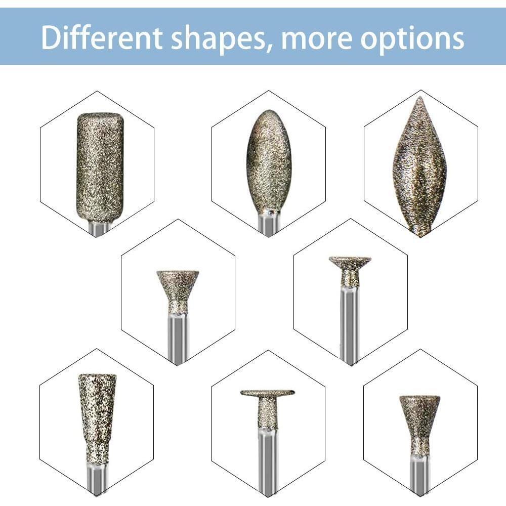 Juego de Herramientas de Tallado Ekoyeela con Puntas de Diamante 20PCS