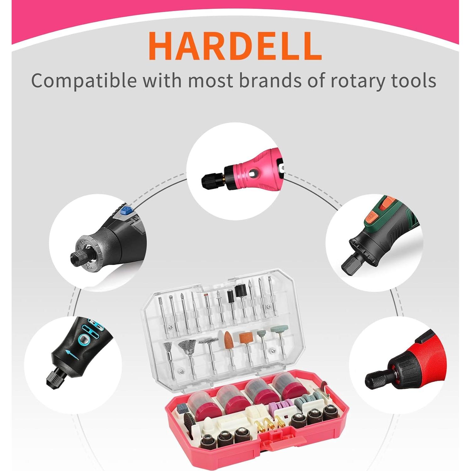 Kit de Accesorios para Herramienta Rotativa HARDELL 227pcs