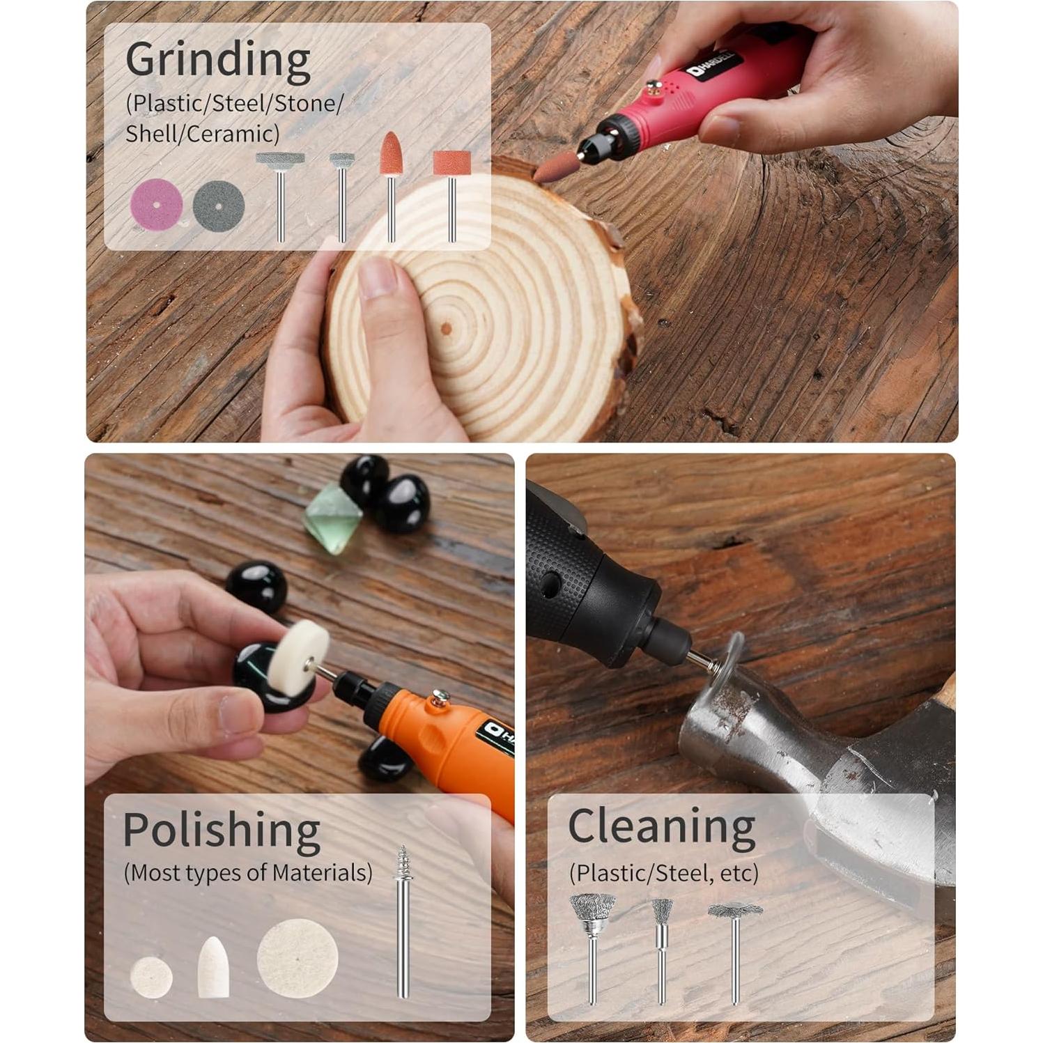 Kit de Accesorios para Herramienta Rotativa HARDELL 227pcs