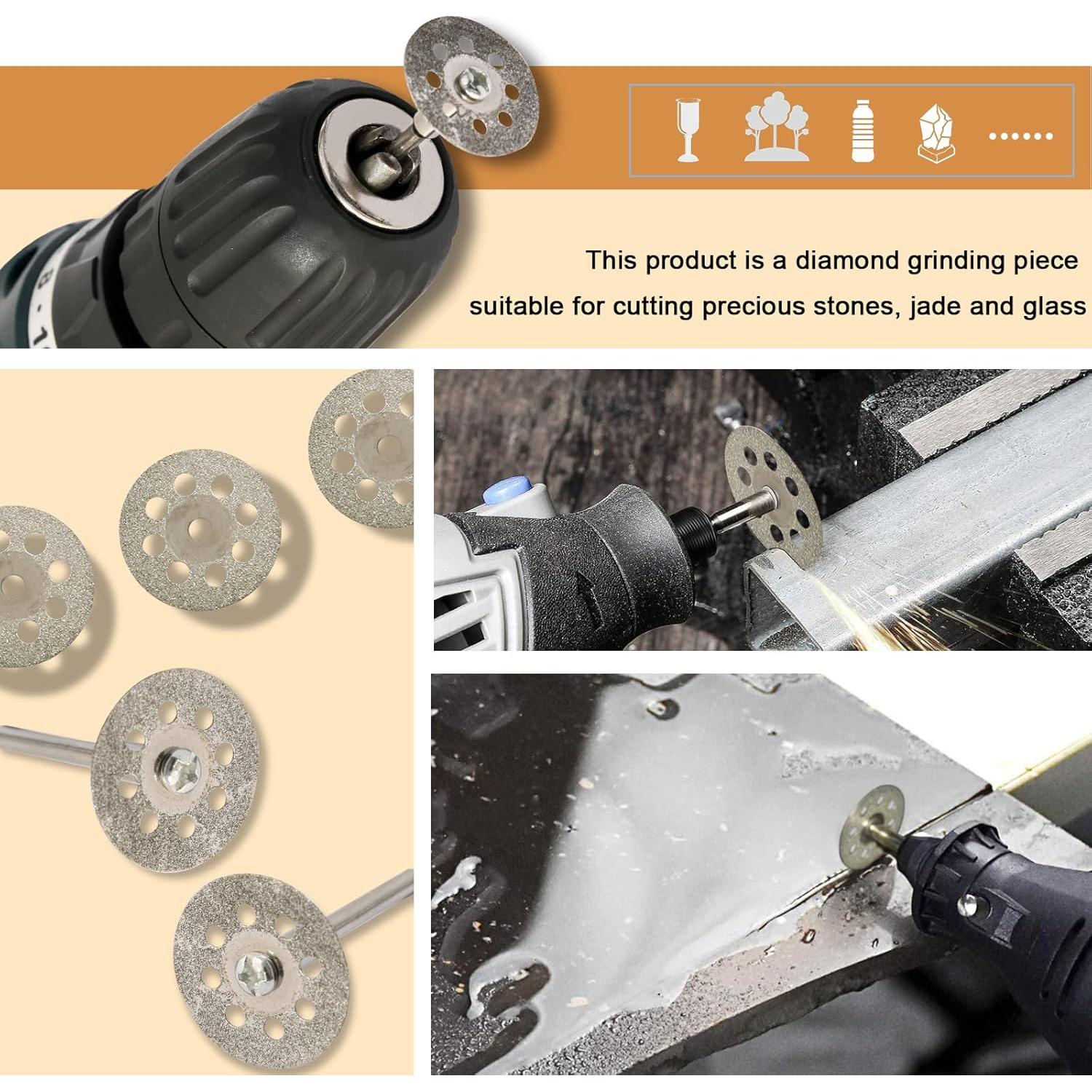 Kit de herramientas rotativas HOMEIDOL 34PCS con puntas de diamante