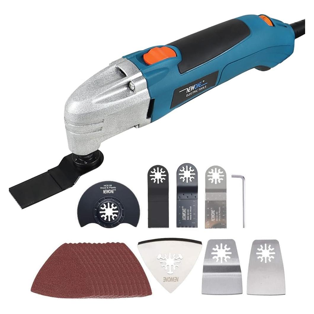 Herramienta Oscilante Multifuncional NEWONE 1.8A con 20 Accesorios