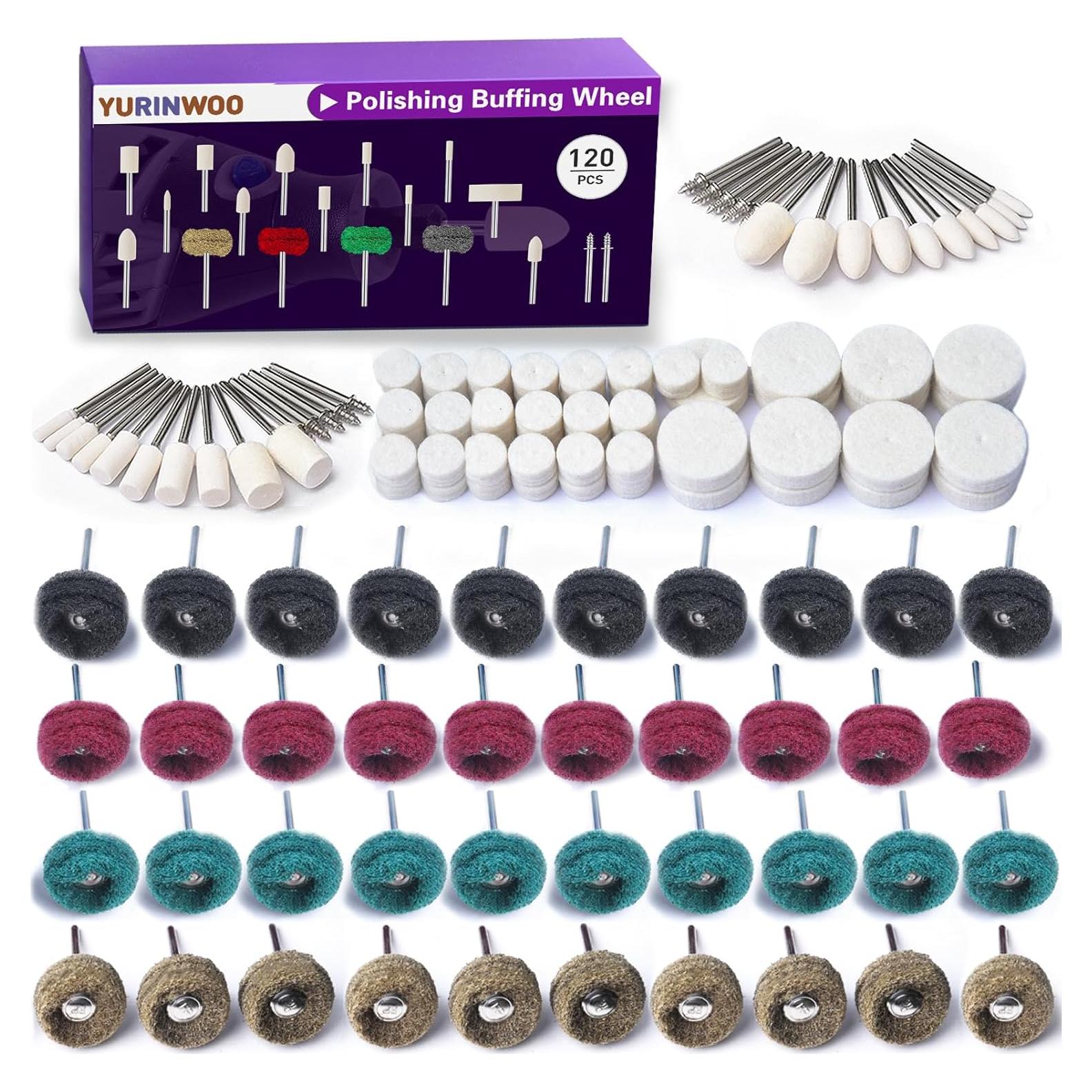 Kit de Pulido 120 PCS YURINWOO para Dremel - Ruedas Abrasivas