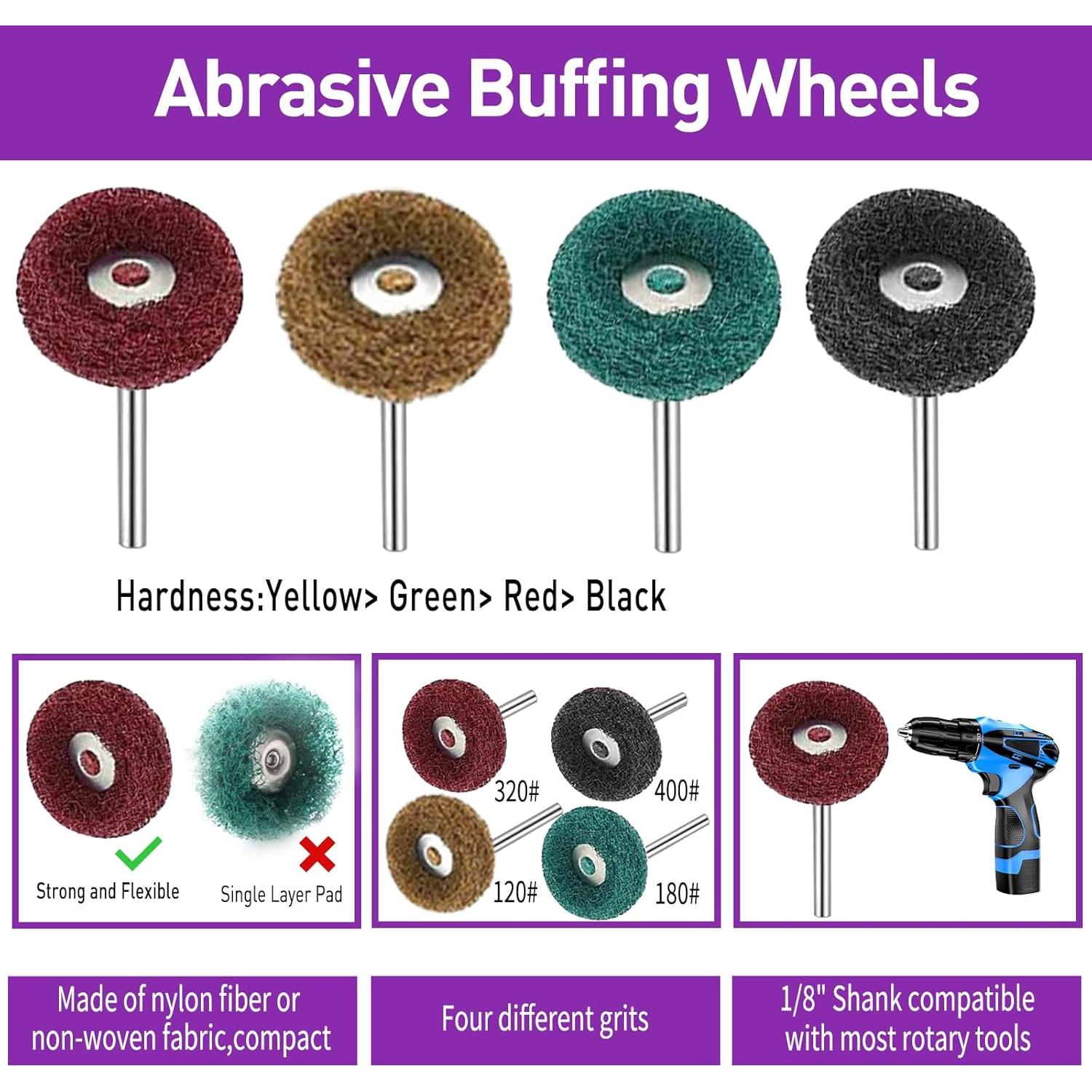 Kit de Pulido 120 PCS YURINWOO para Dremel - Ruedas Abrasivas