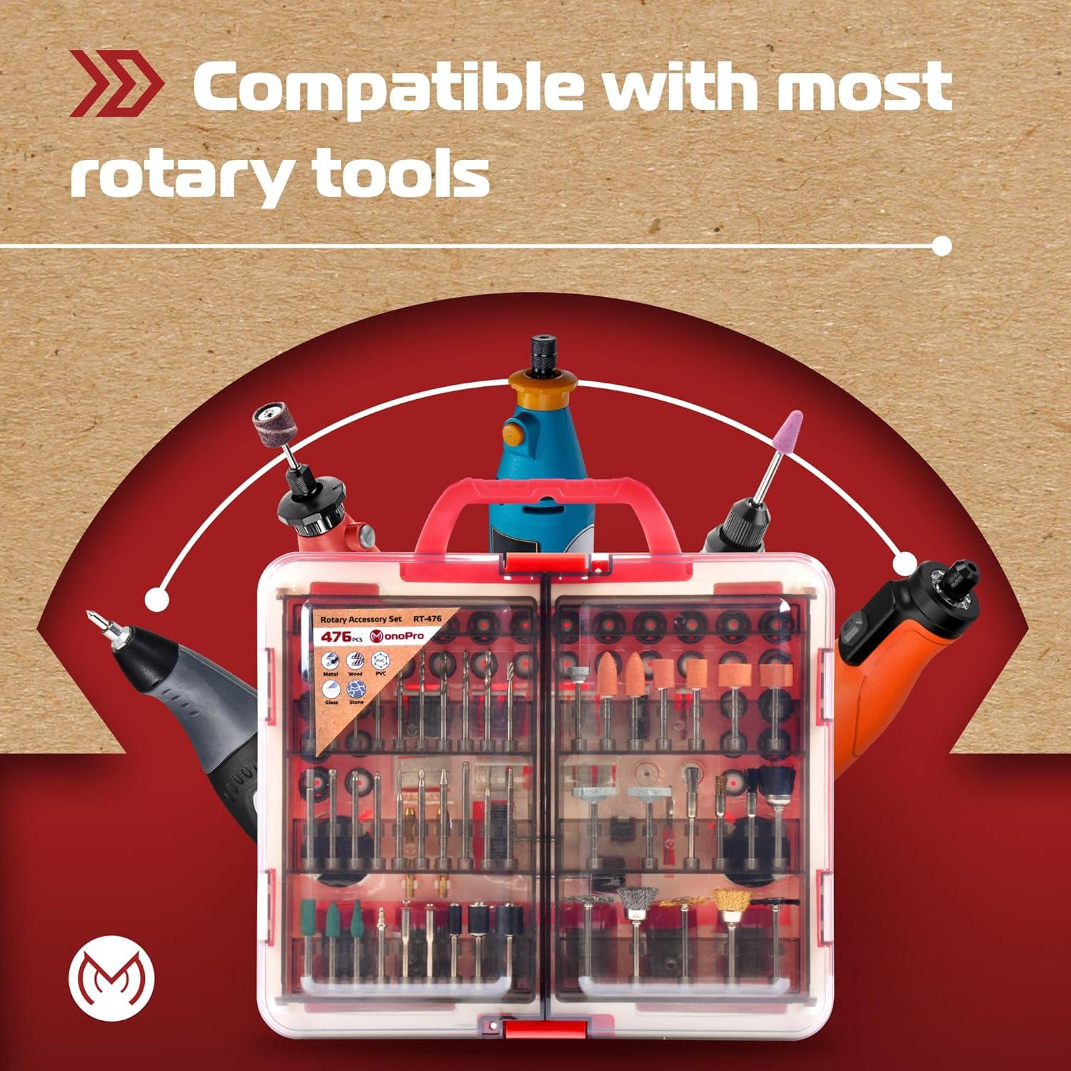 Kit de Accesorios para Herramienta Rotativa MonoPro 476 PCS