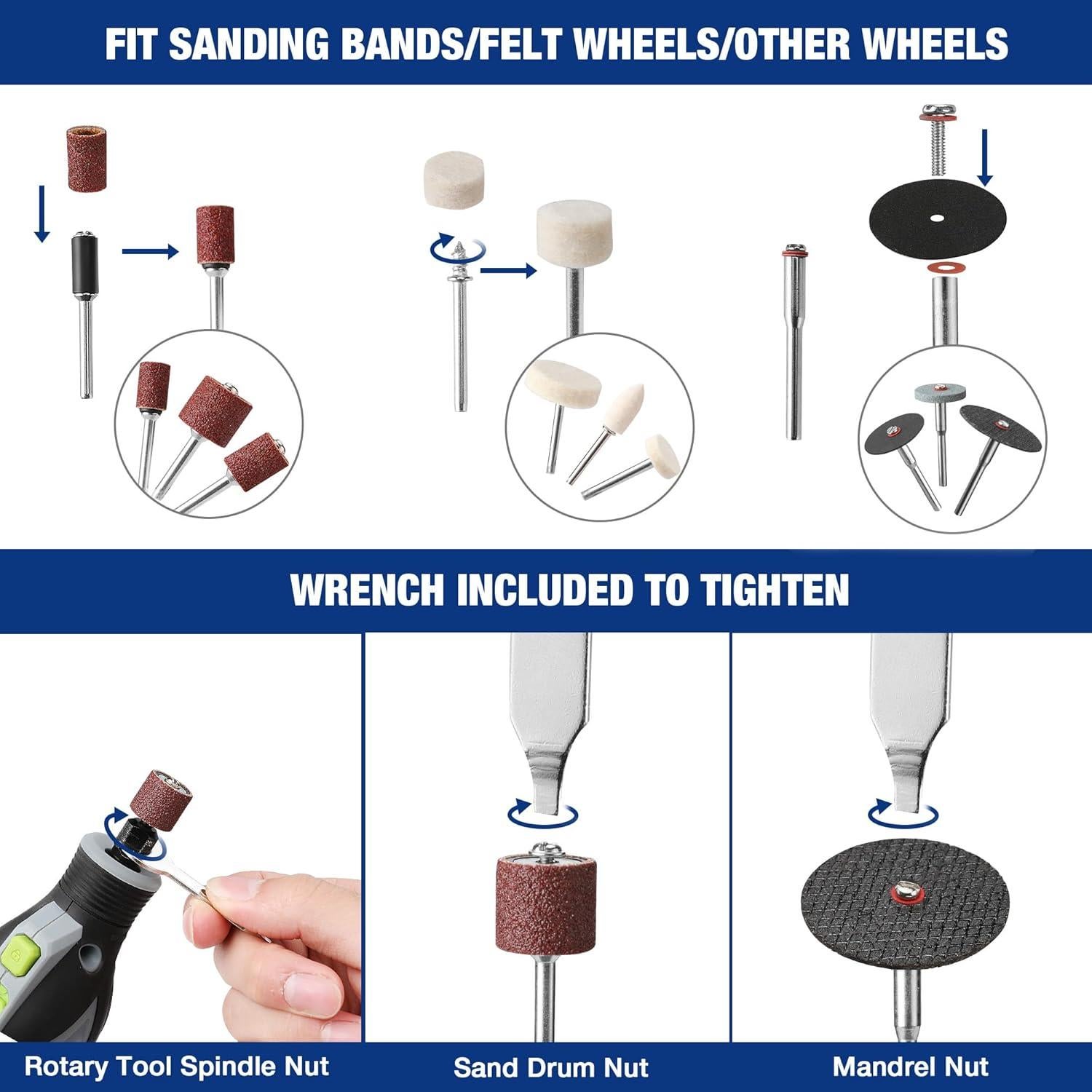 Kit de Accesorios para Herramienta Rotativa WORKPRO 530 Piezas