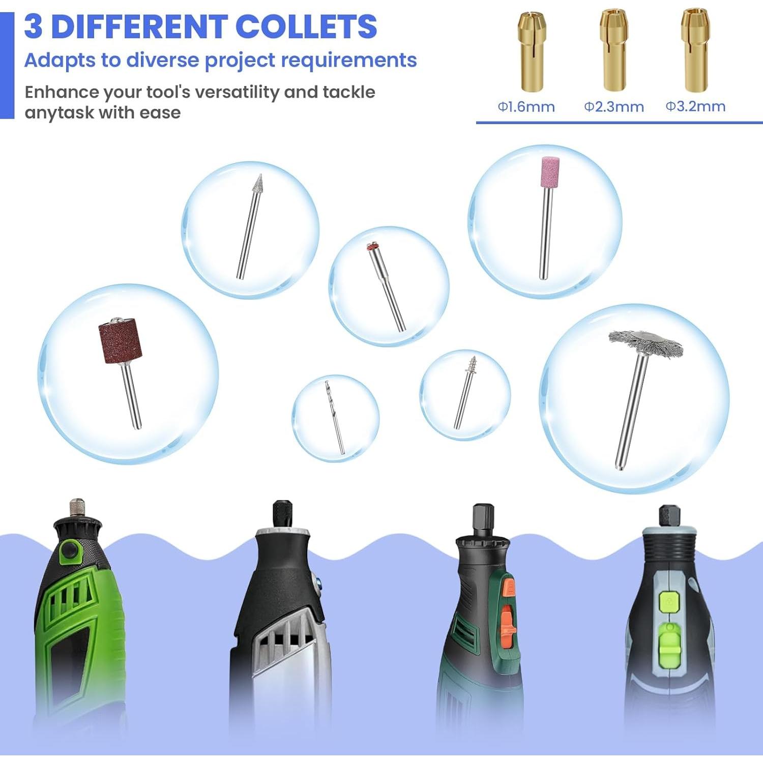 Kit de Accesorios para Herramienta Rotativa HARDELL 508 Piezas