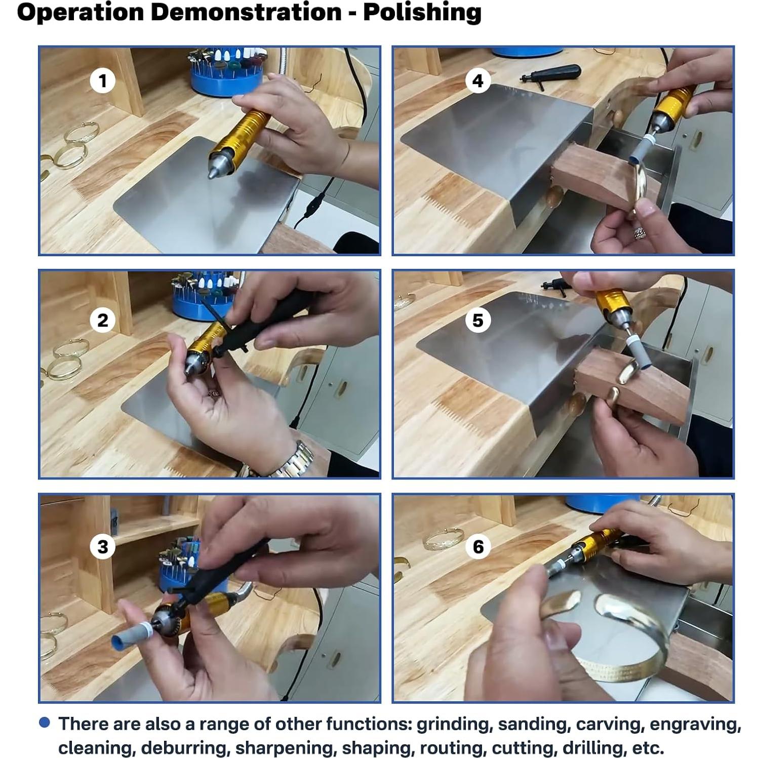 Amoladora Rotativa 780W CTISMICE con Eje Flexible y 105 Accesorios