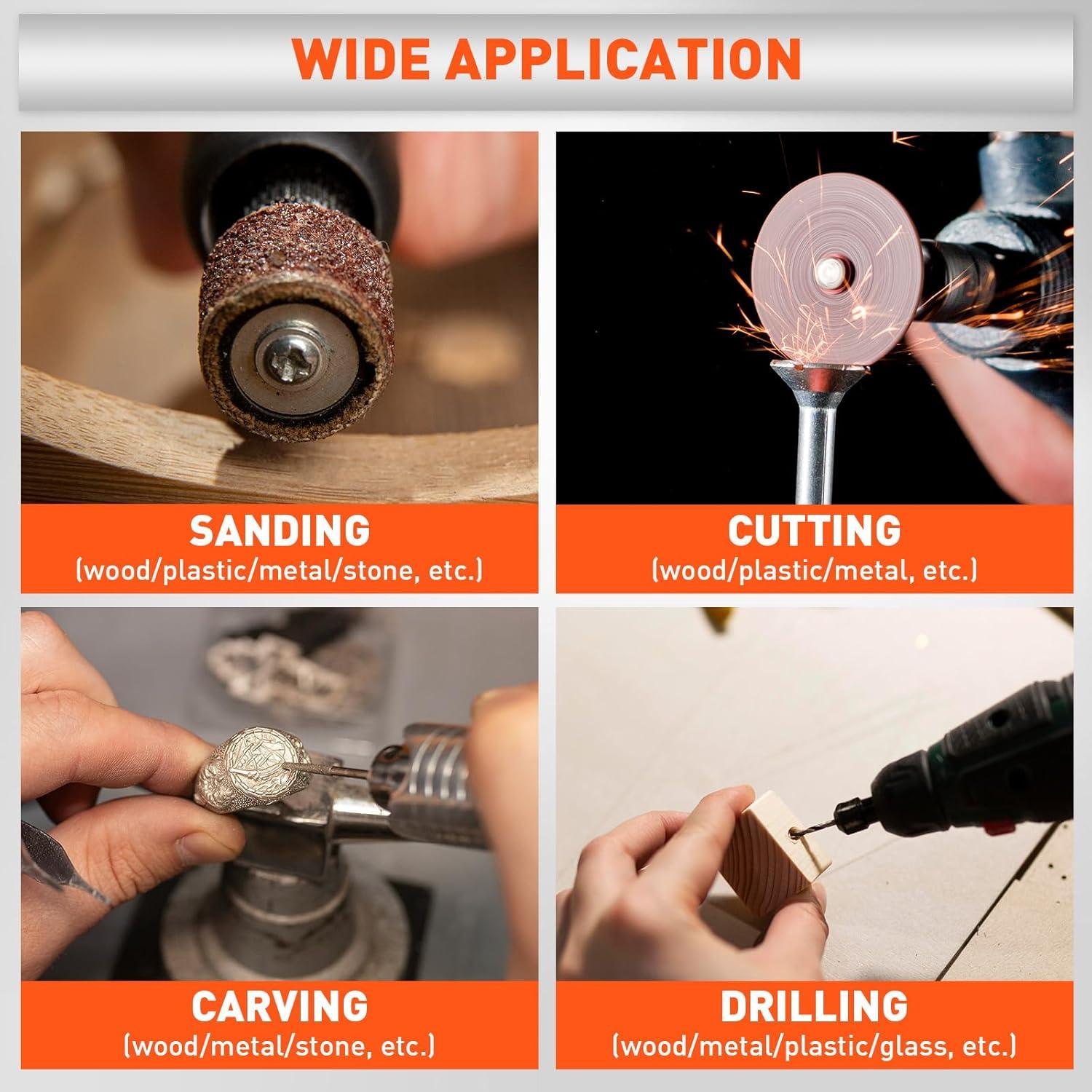 Kit de Accesorios para Herramienta Rotativa HORUSDY 308 Piezas