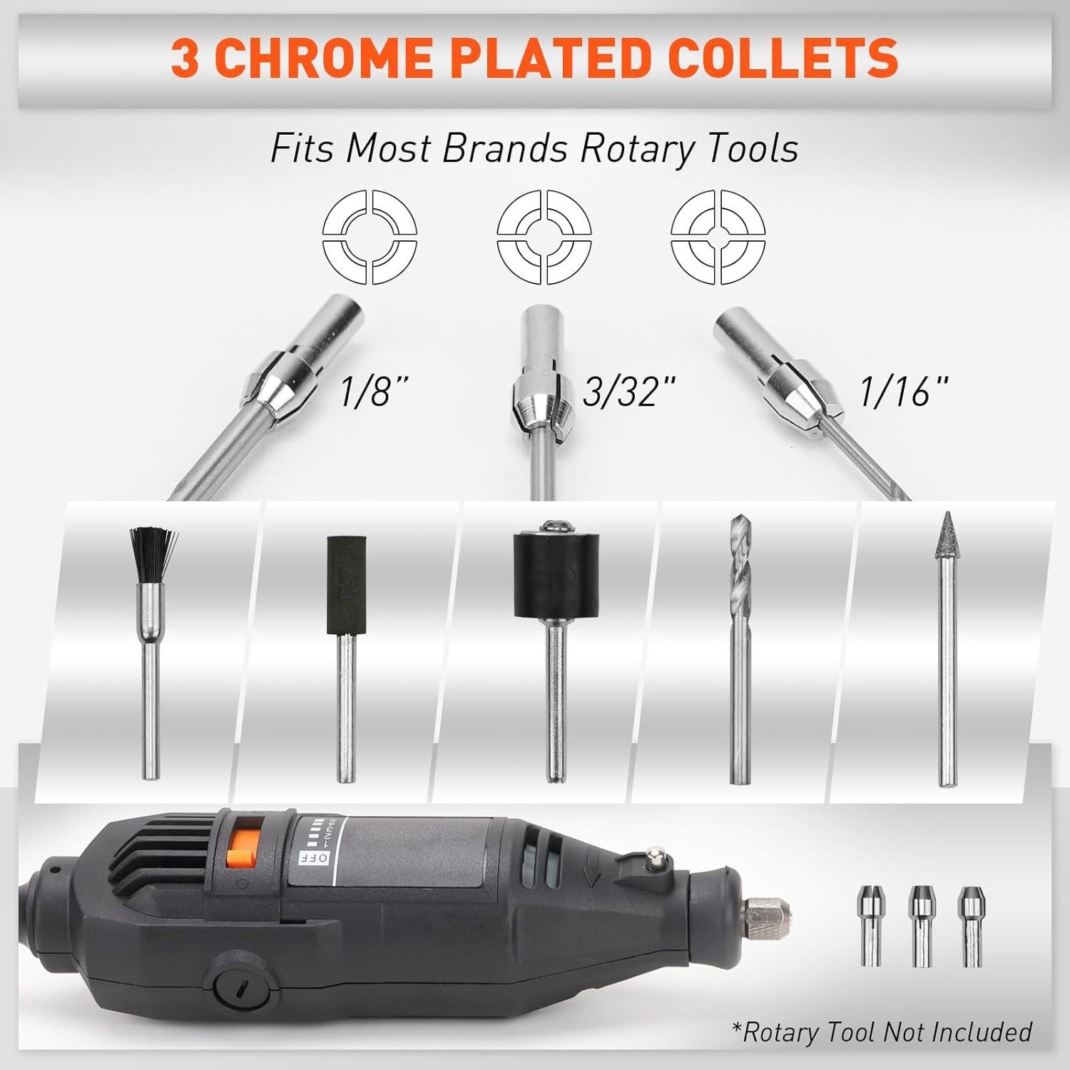 Kit de Accesorios para Herramienta Rotativa HORUSDY 308 Piezas