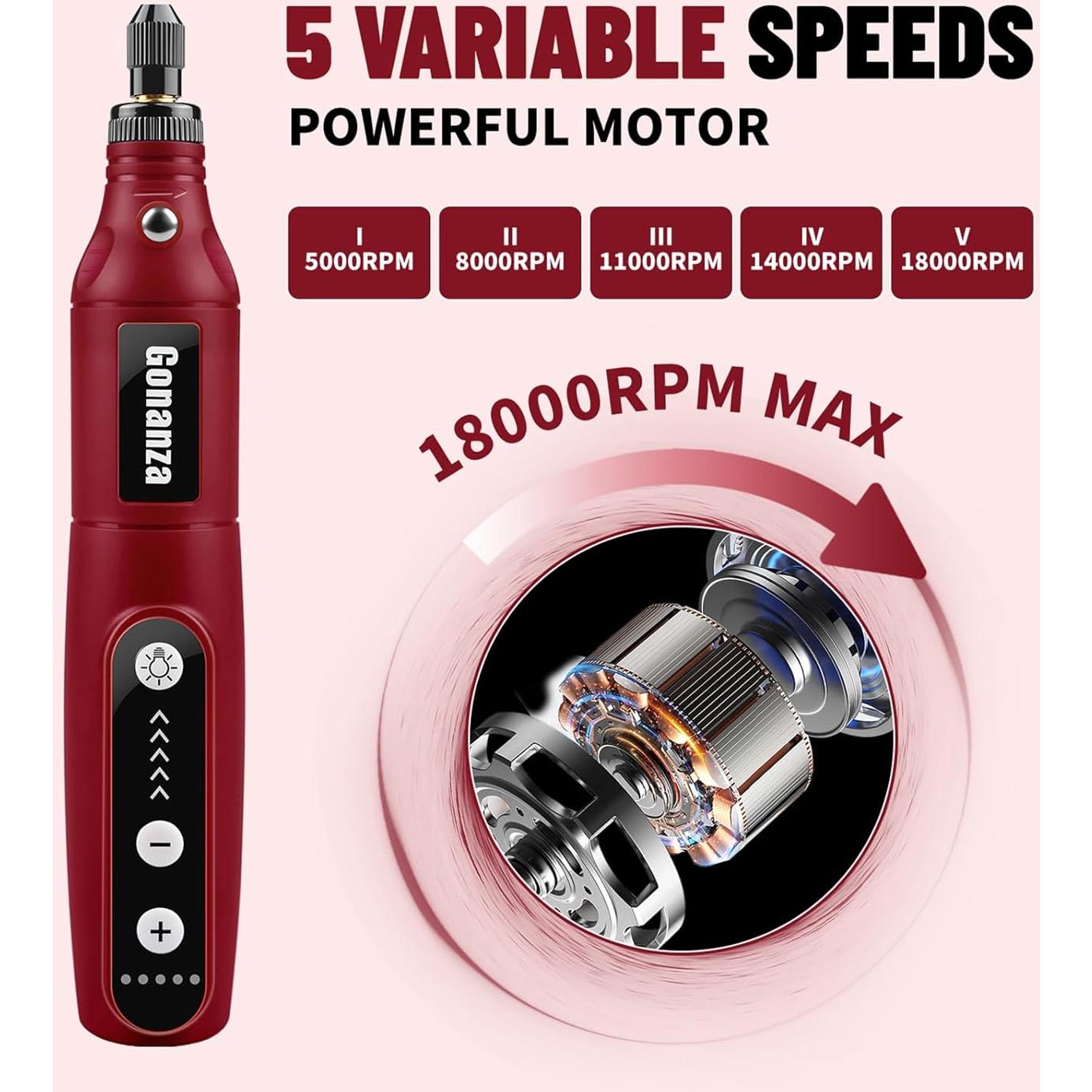 Kit de Herramienta Rotativa Inalámbrica Gonanza 62 Accesorios