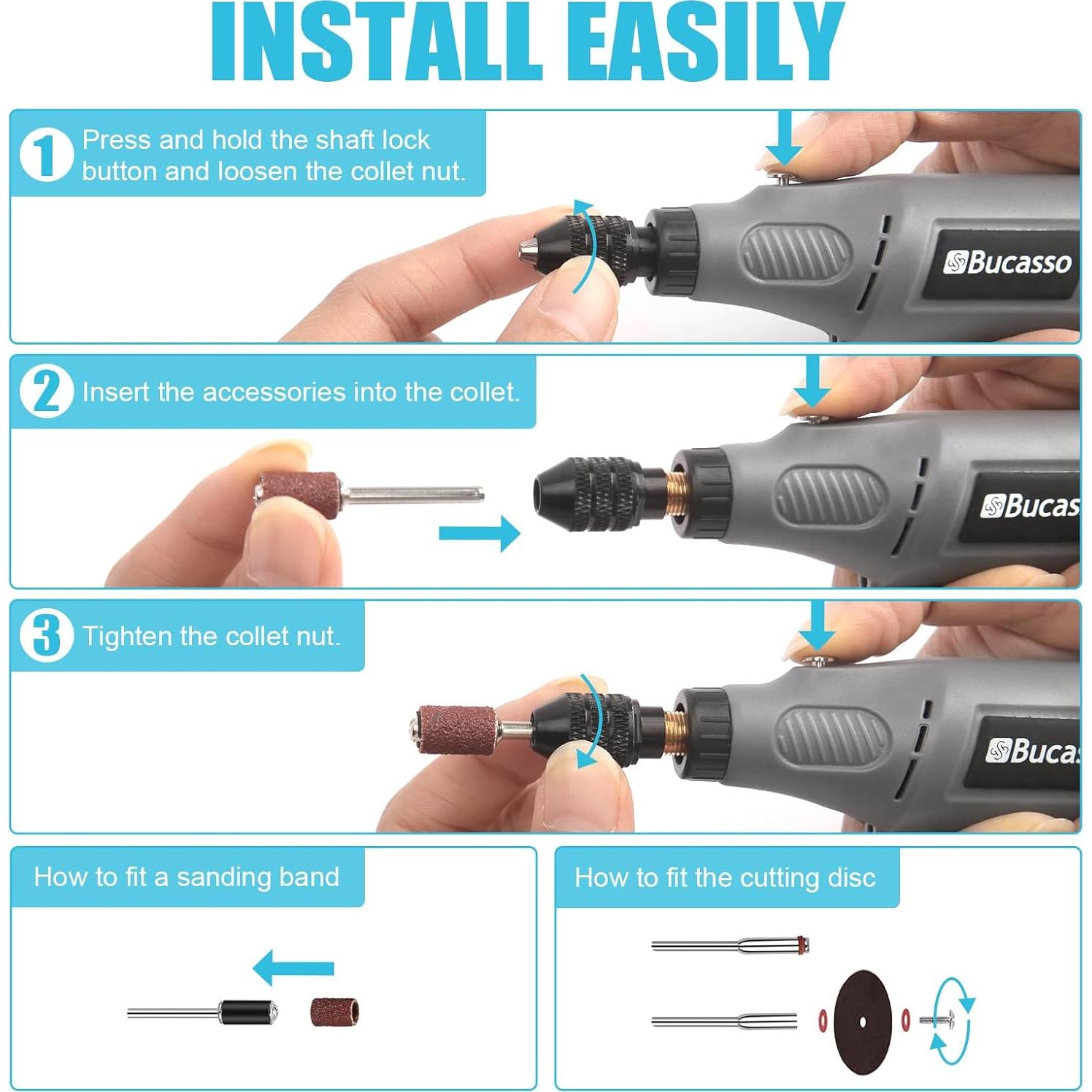 Herramienta Rotativa Inalámbrica Bucasso HRT-1000 12000 RPM