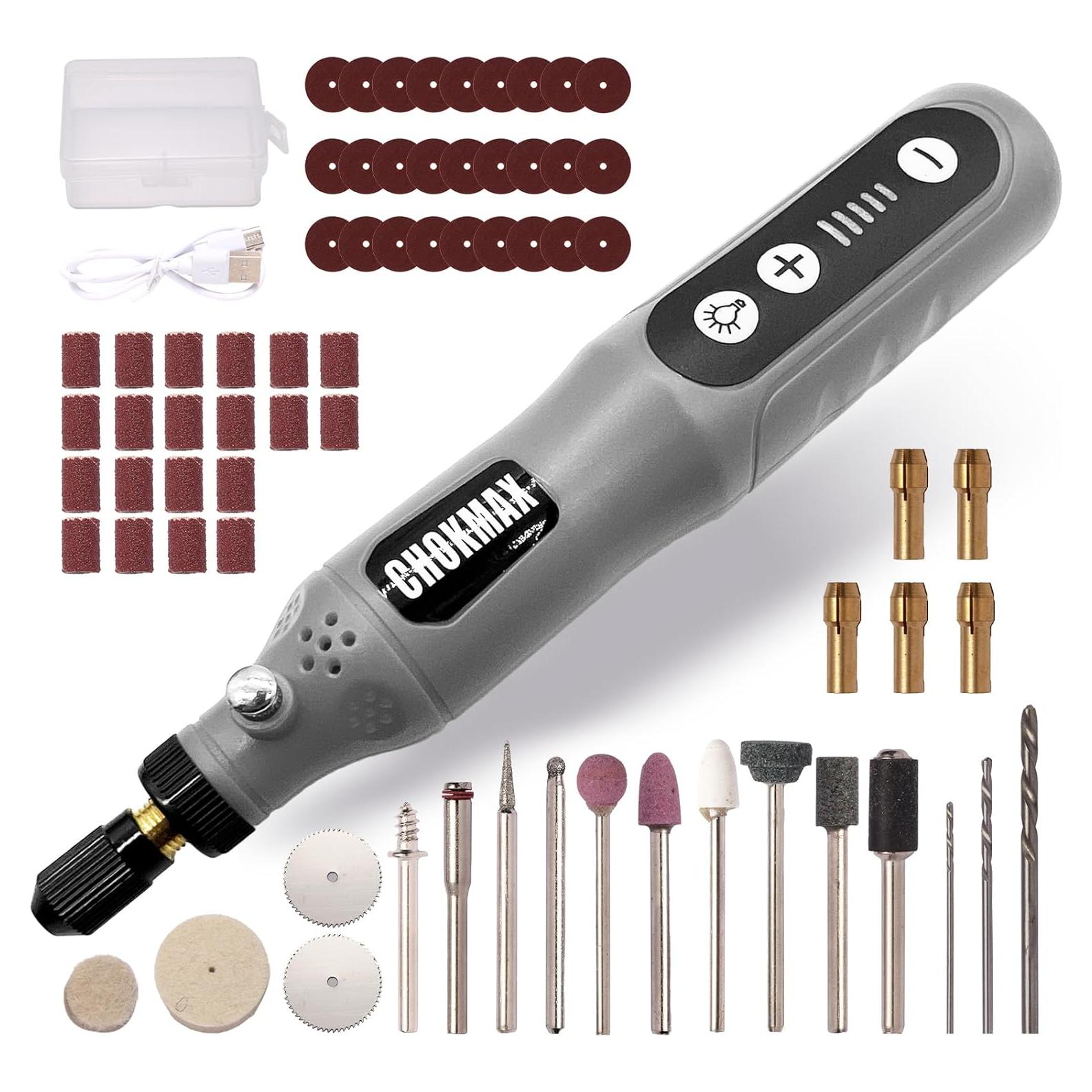 Mini Herramienta Rotativa Inalámbrica CHOKMAX 5 Velocidades 72 Accesorios