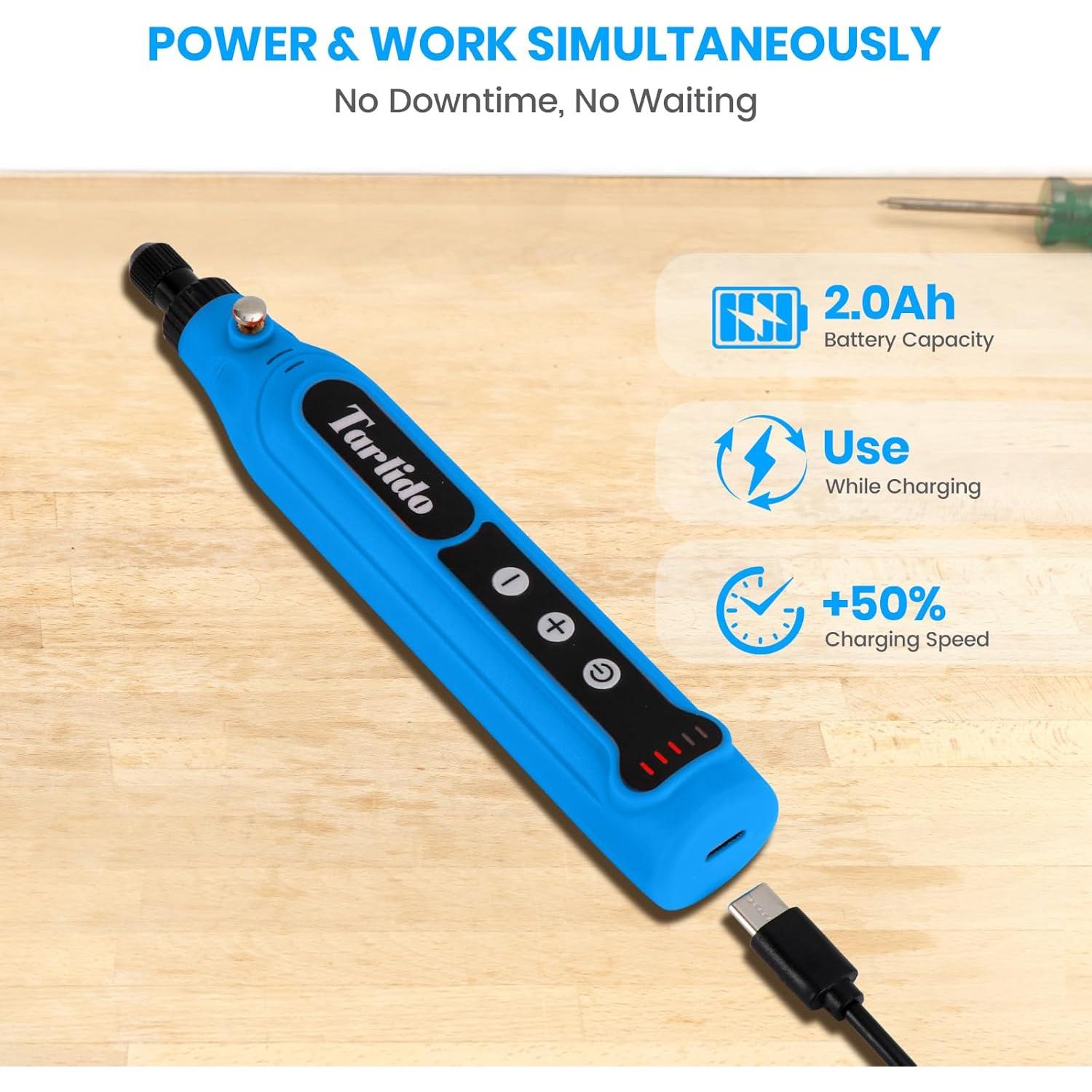 Herramienta Rotativa Inalámbrica Tarlido 4V 5 Velocidades 31 Accesorios