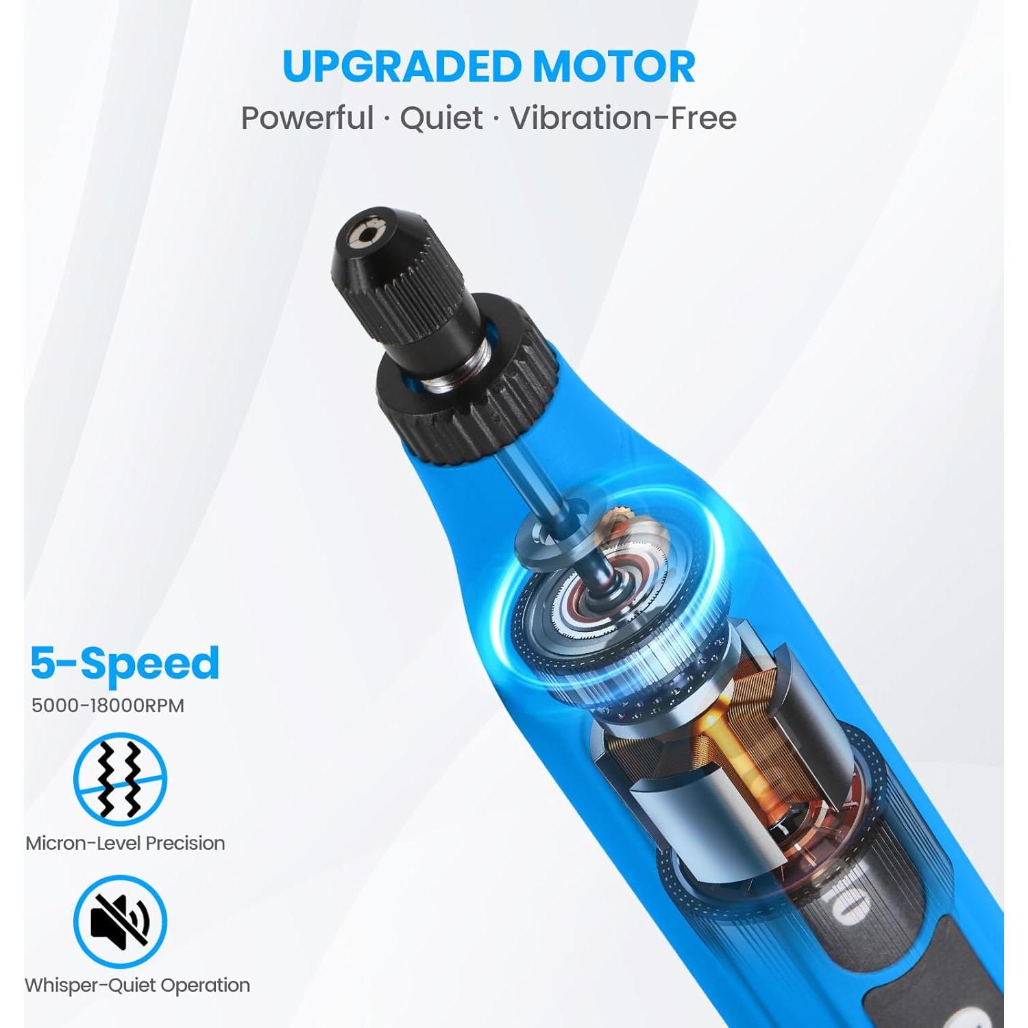 Herramienta Rotativa Inalámbrica Tarlido 4V 5 Velocidades 31 Accesorios