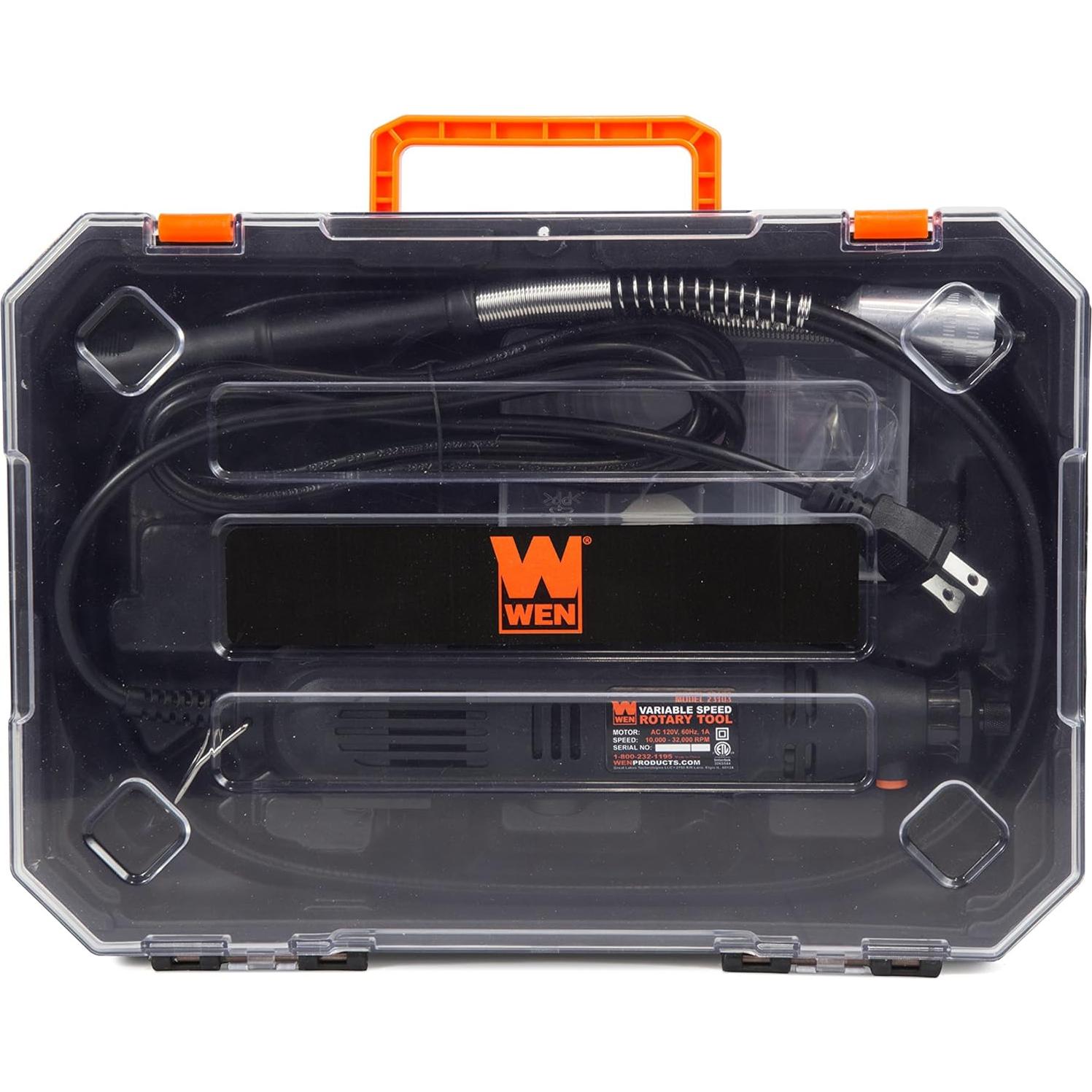 Herramienta Rotativa WEN 23103 1A Velocidad Variable 100 Accesorios