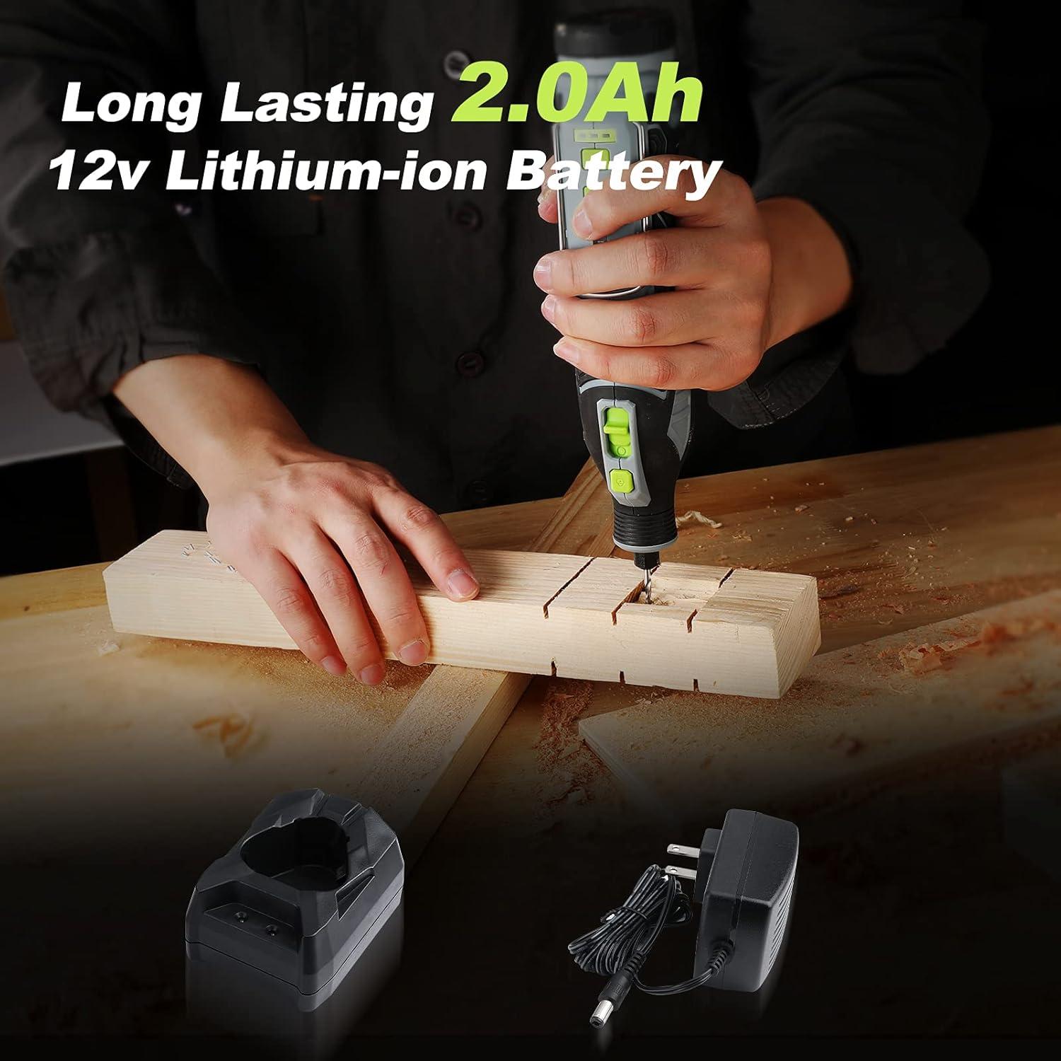 Kit de Herramienta Rotativa Inalámbrica WORKPRO 12V con 114 Accesorios