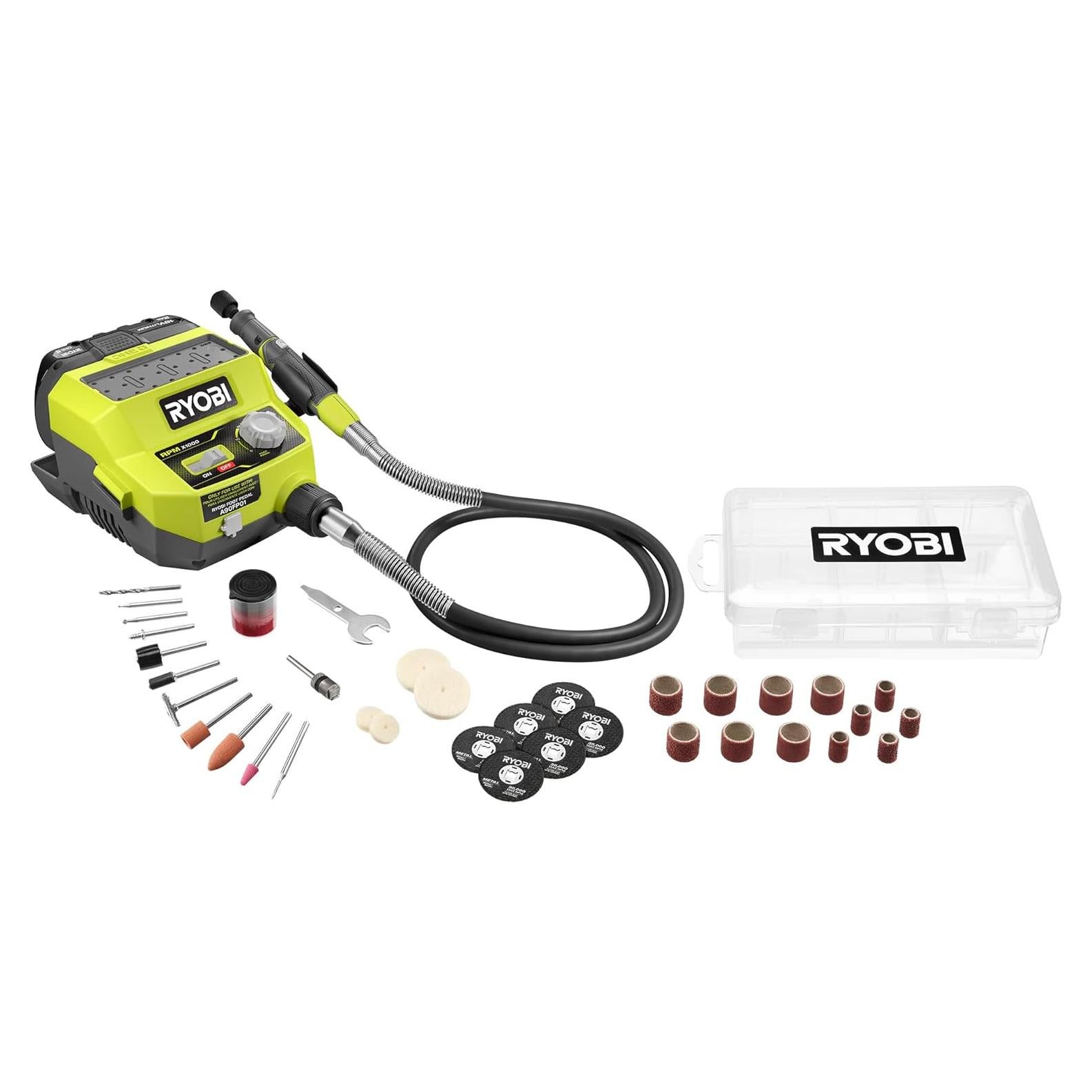 Estación de Herramienta Rotativa RYOBI 18V ONE+ con Batería y Cargador