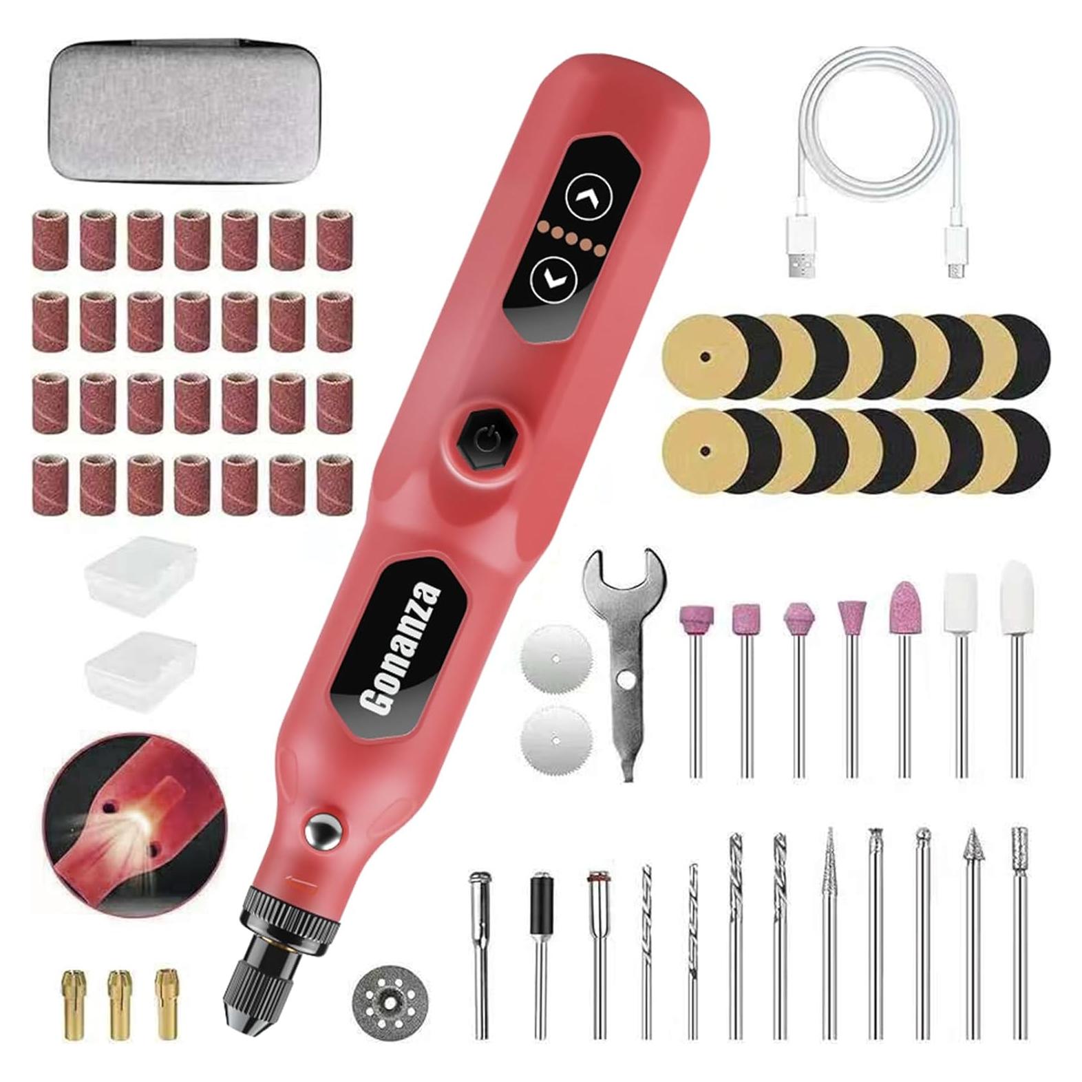 Gonanza Mini Herramienta Rotativa Inalámbrica 5 Velocidades LED