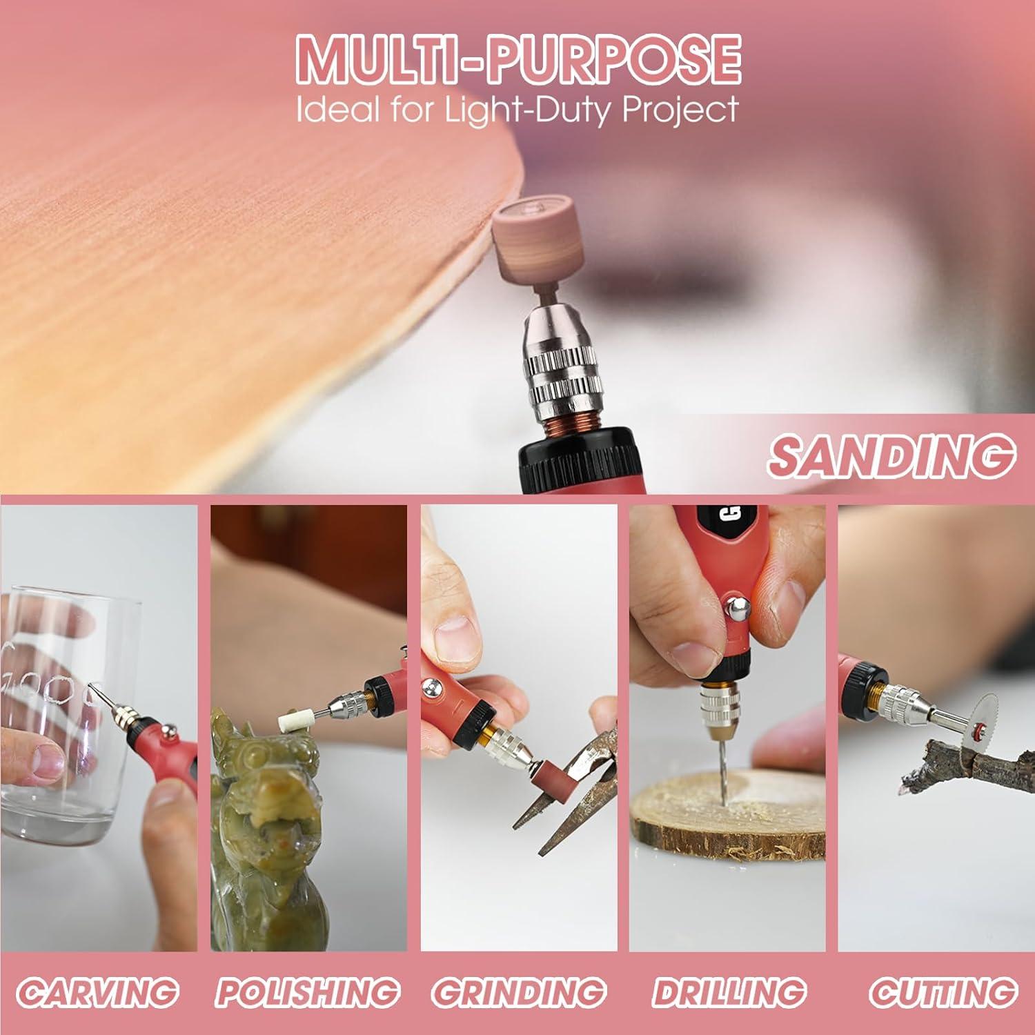 Gonanza Mini Herramienta Rotativa Inalámbrica 5 Velocidades LED