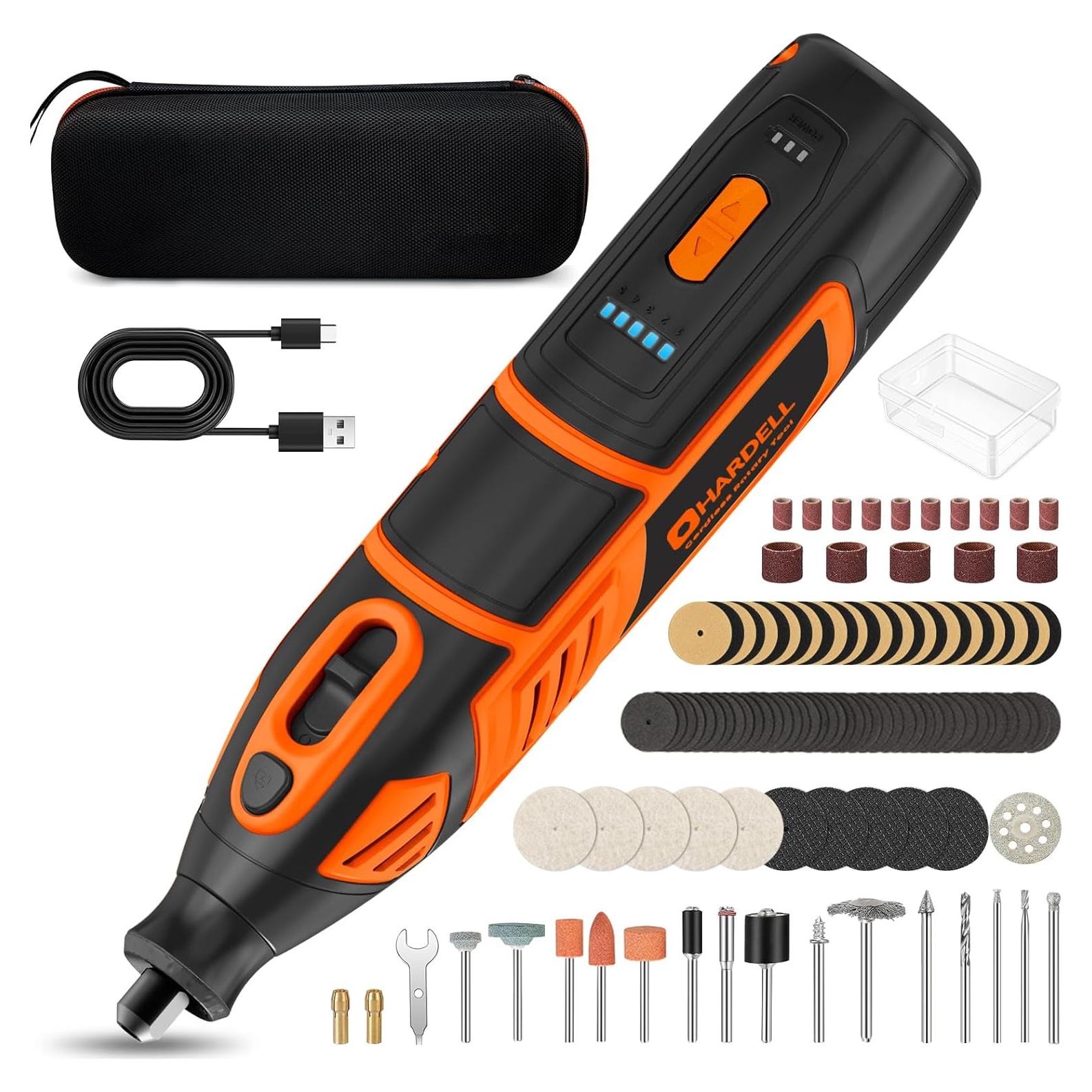 Herramienta Rotativa Inalámbrica HARDELL 12V 80 Accesorios