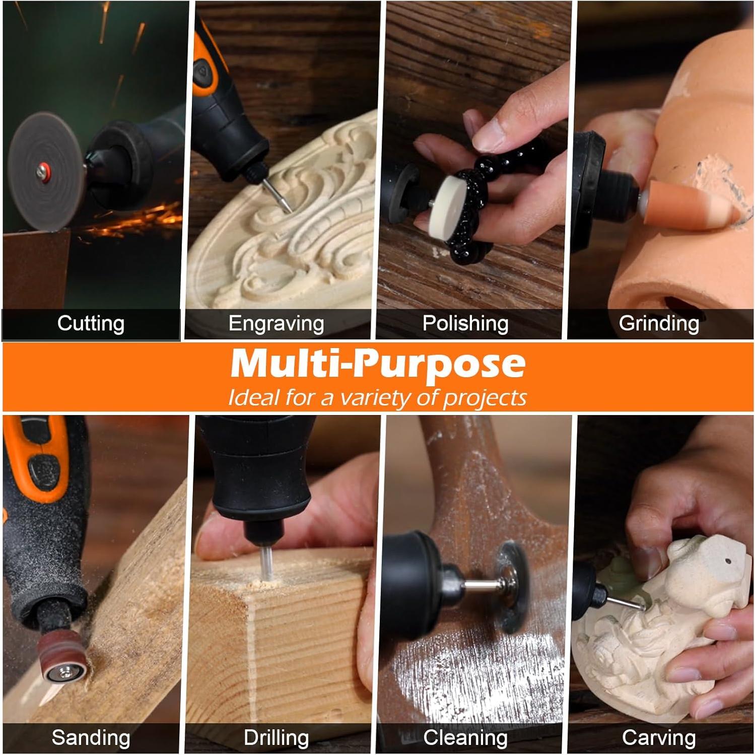 Herramienta Rotativa Inalámbrica HARDELL 12V 80 Accesorios