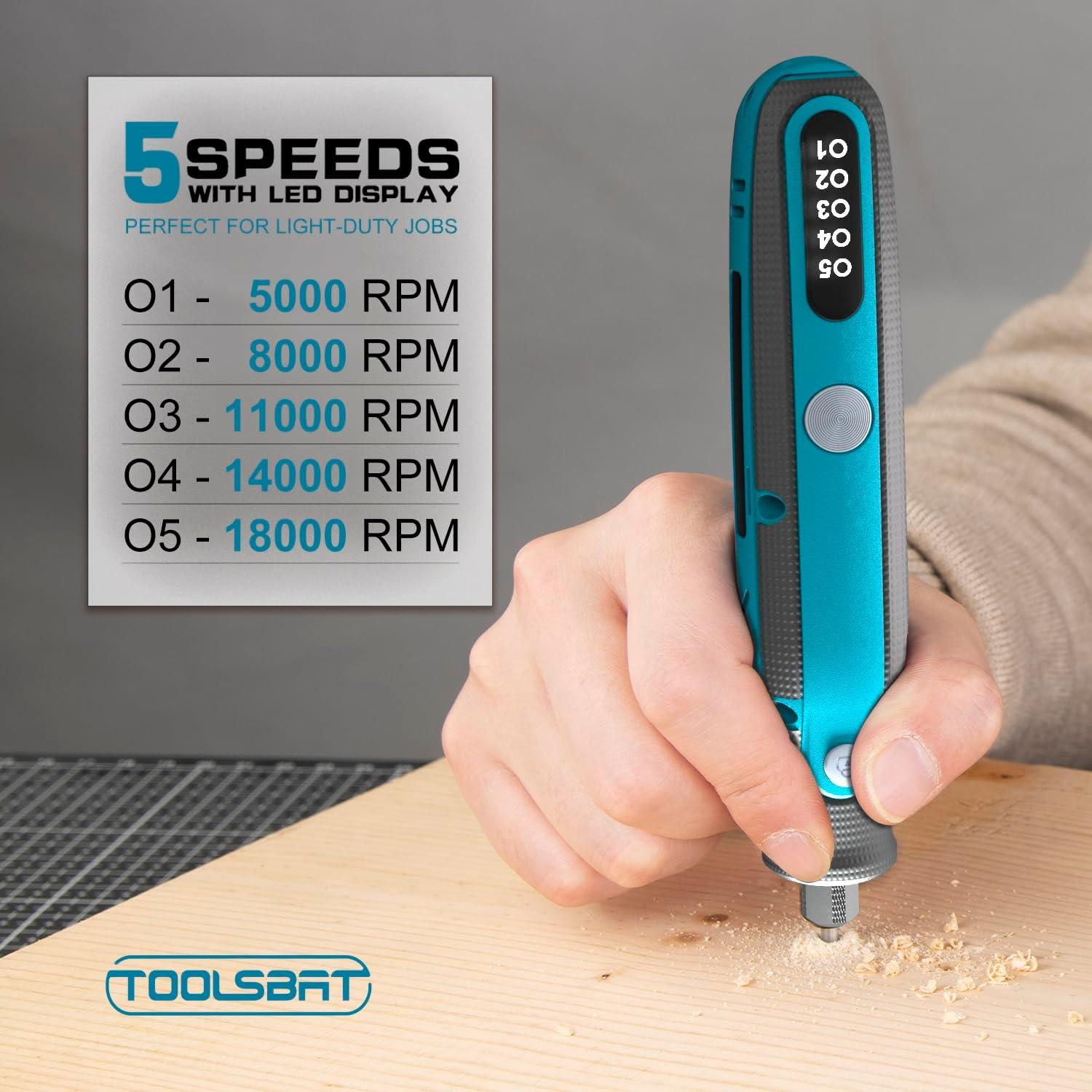 Kit Herramienta Rotativa Inalámbrica TOOLSBAT 4V 84 Accesorios