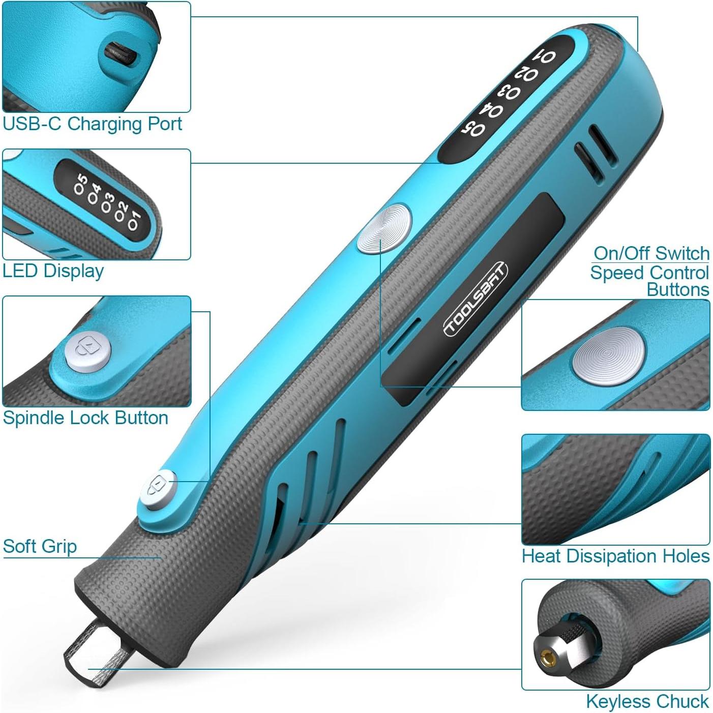 Kit Herramienta Rotativa Inalámbrica TOOLSBAT 4V 84 Accesorios