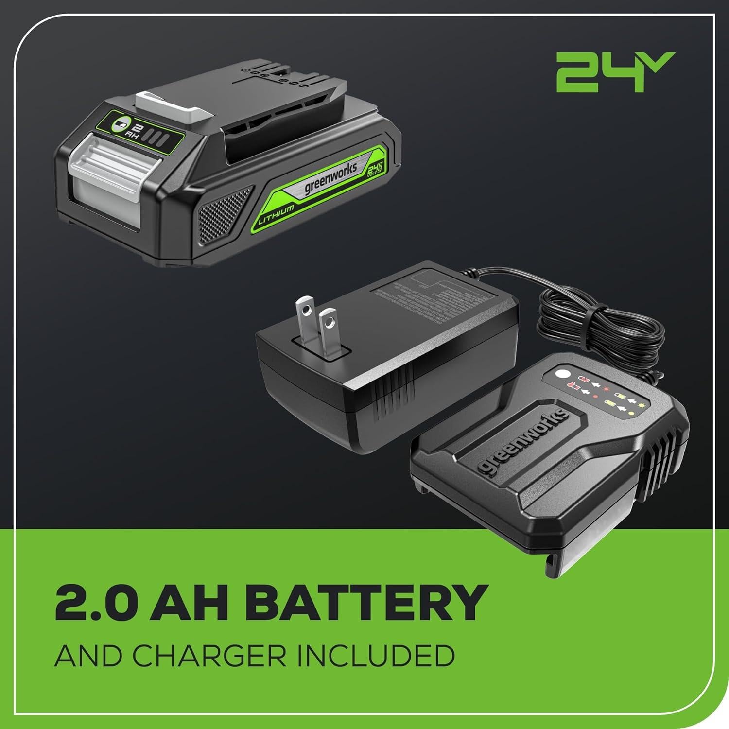 Kit Herramienta Rotativa Inalámbrica Greenworks 24V 52 Accesorios