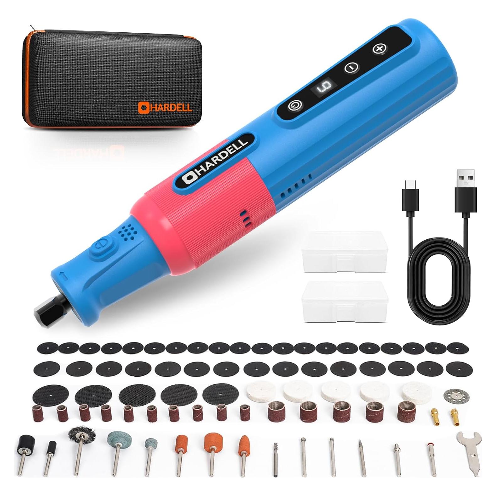 Herramienta Rotativa Inalámbrica HARDELL 8V con 80 Accesorios