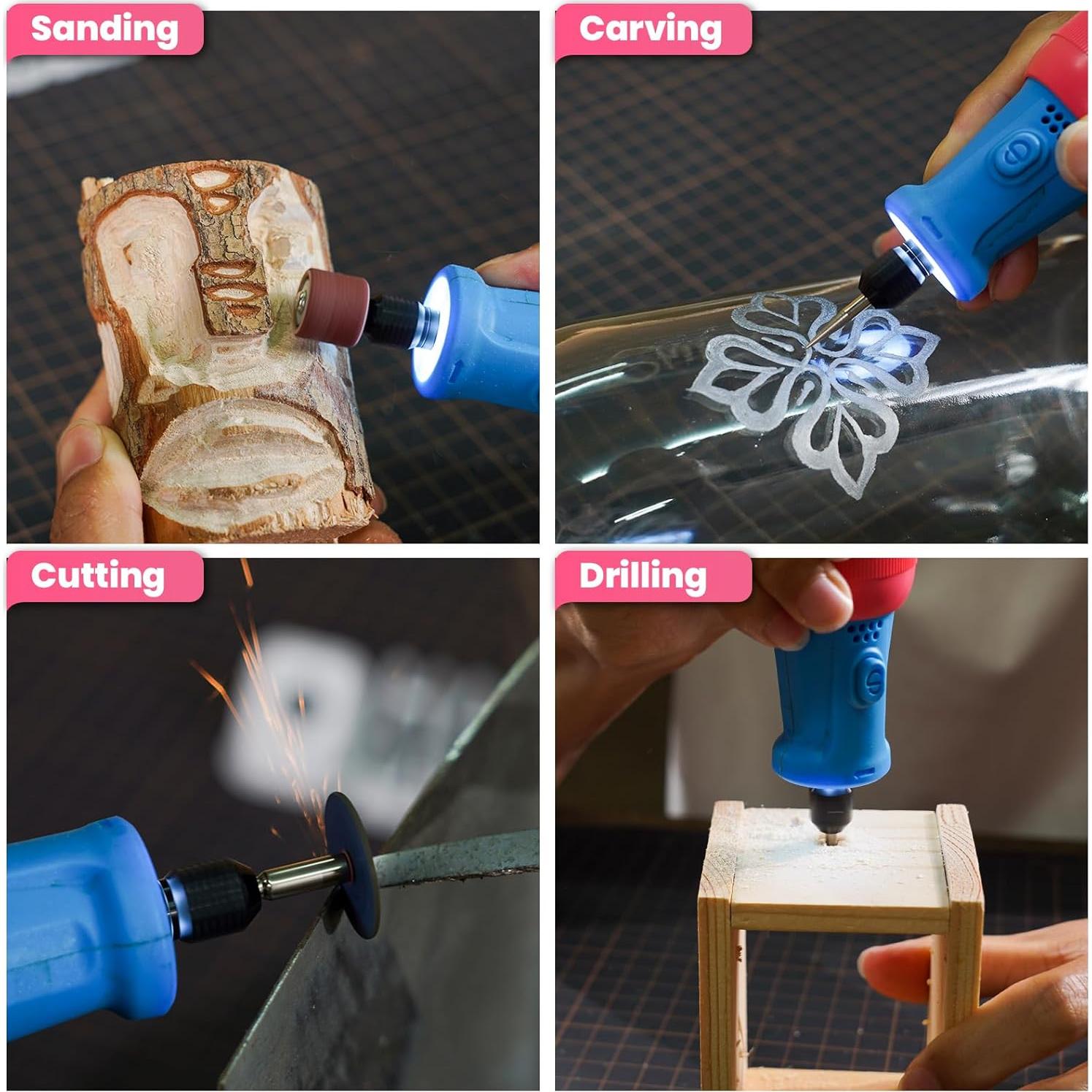 Herramienta Rotativa Inalámbrica HARDELL 8V con 80 Accesorios