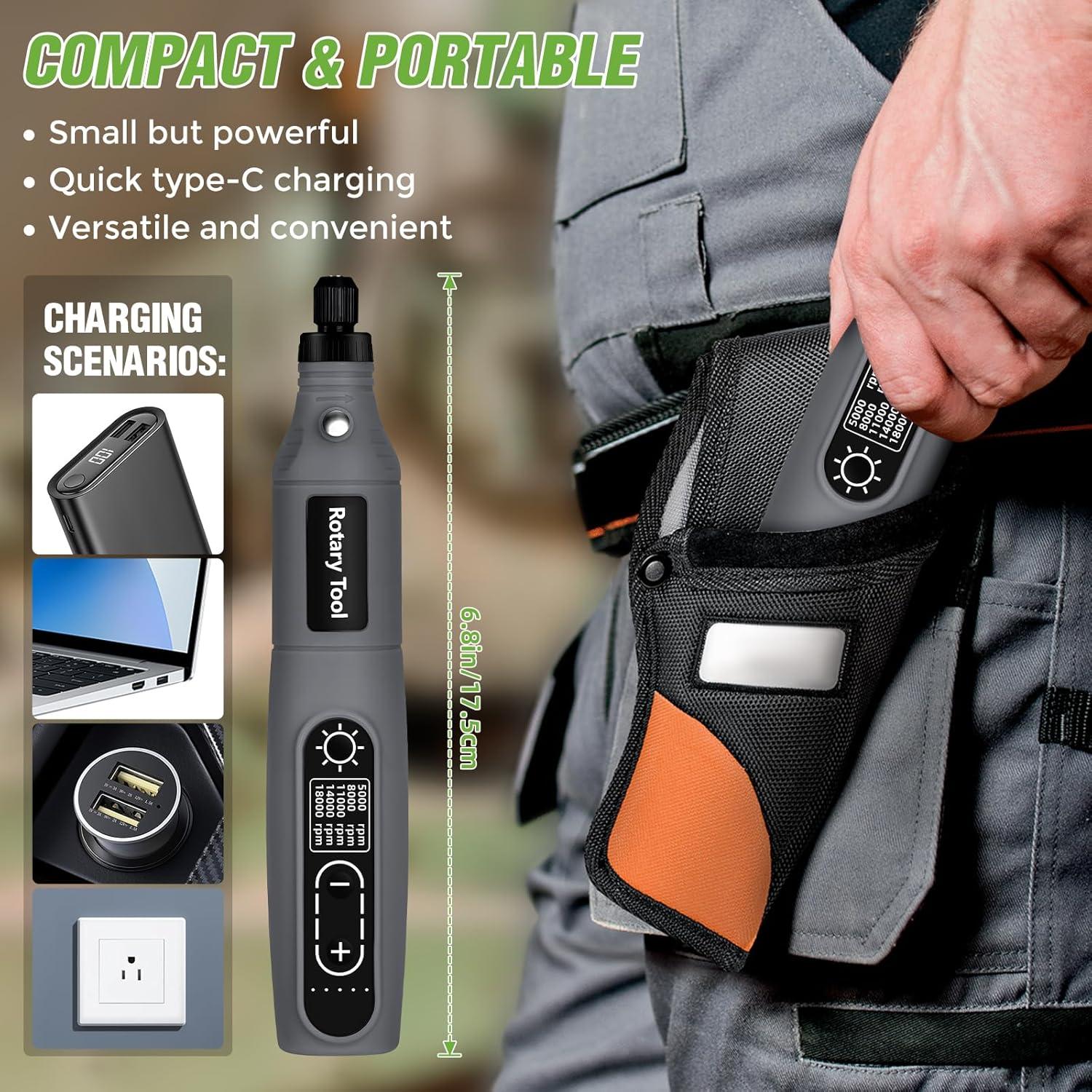 Mini Herramienta Rotativa Inalámbrica LUFF 3.7V 5 Velocidades