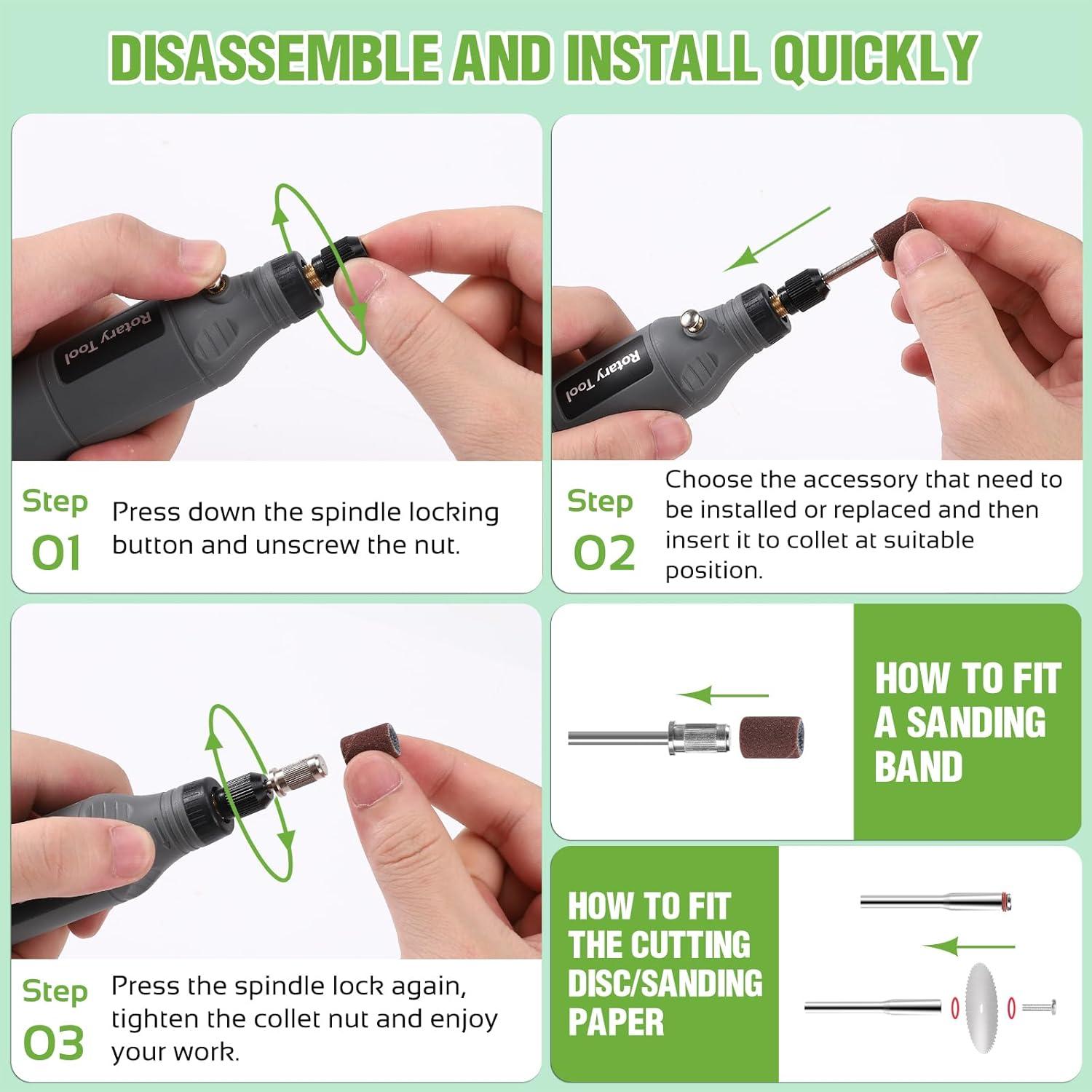 Mini Herramienta Rotativa Inalámbrica LUFF 3.7V 5 Velocidades