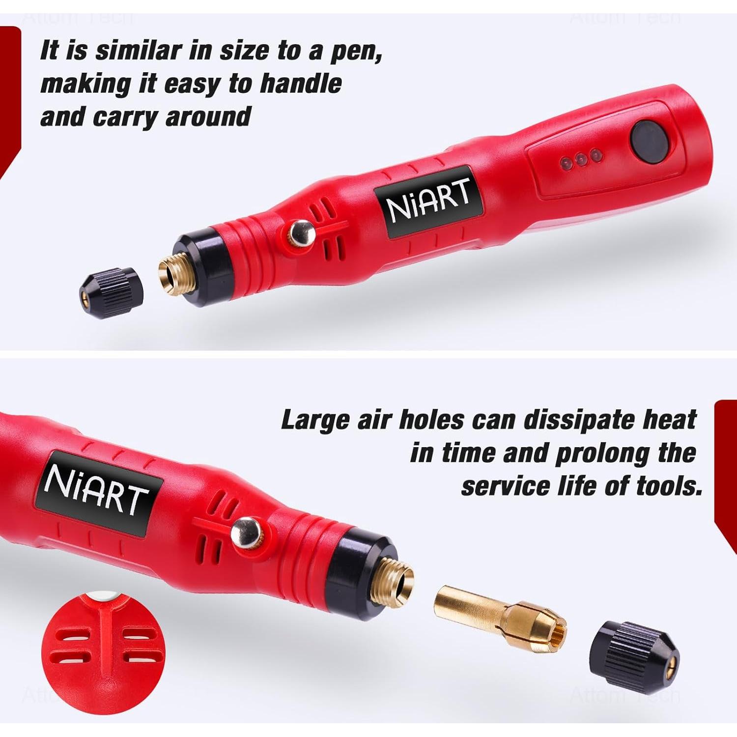 Mini Herramienta Rotativa Inalámbrica NiArt 3.6V 3 Velocidades