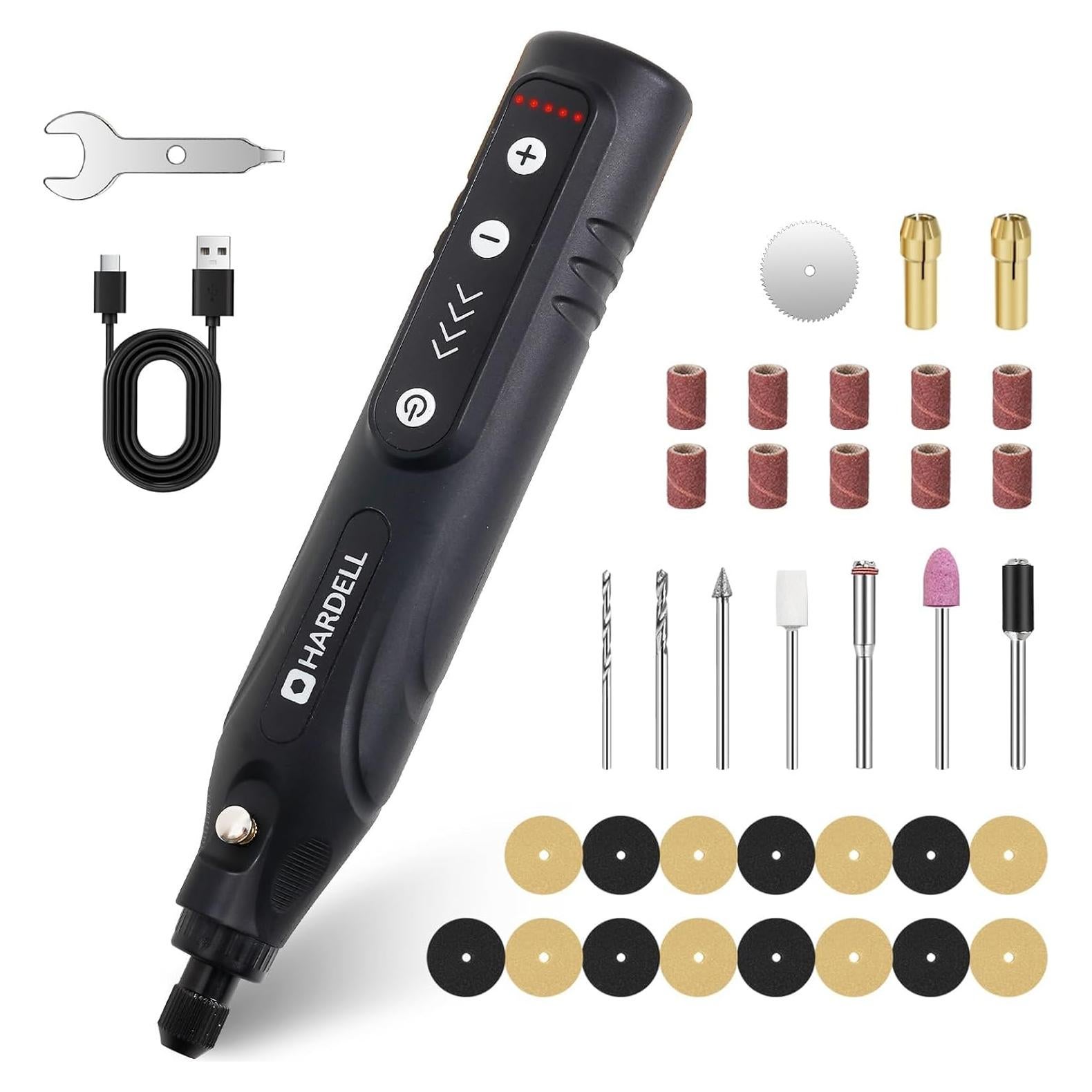 Mini Herramienta Rotativa Inalámbrica HARDELL 4V 5 Velocidades