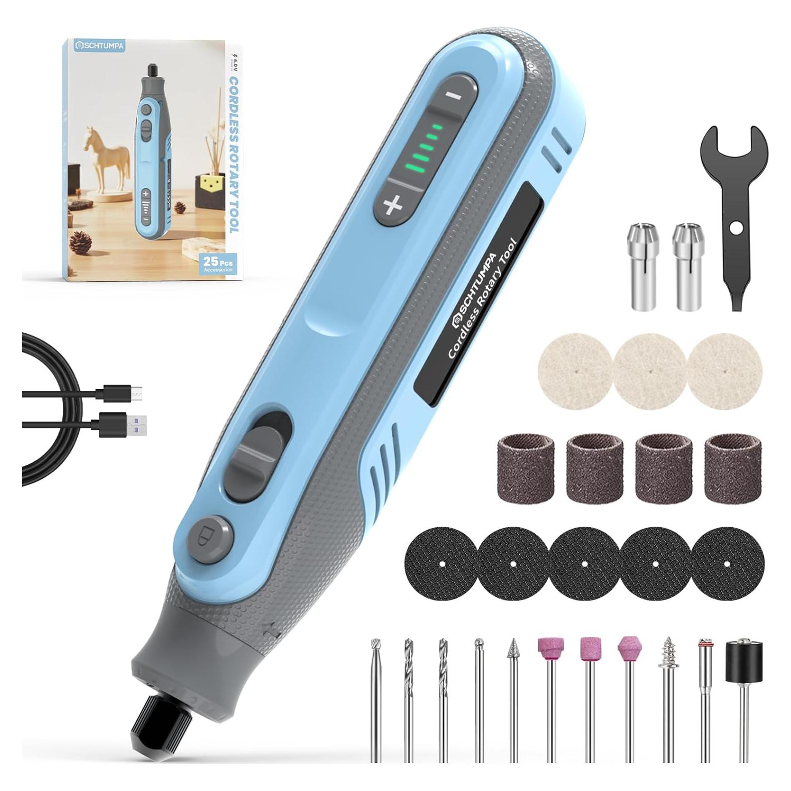 Herramienta Rotativa Inalámbrica SCHTUMPA 4V 25000 RPM 25 Accesorios