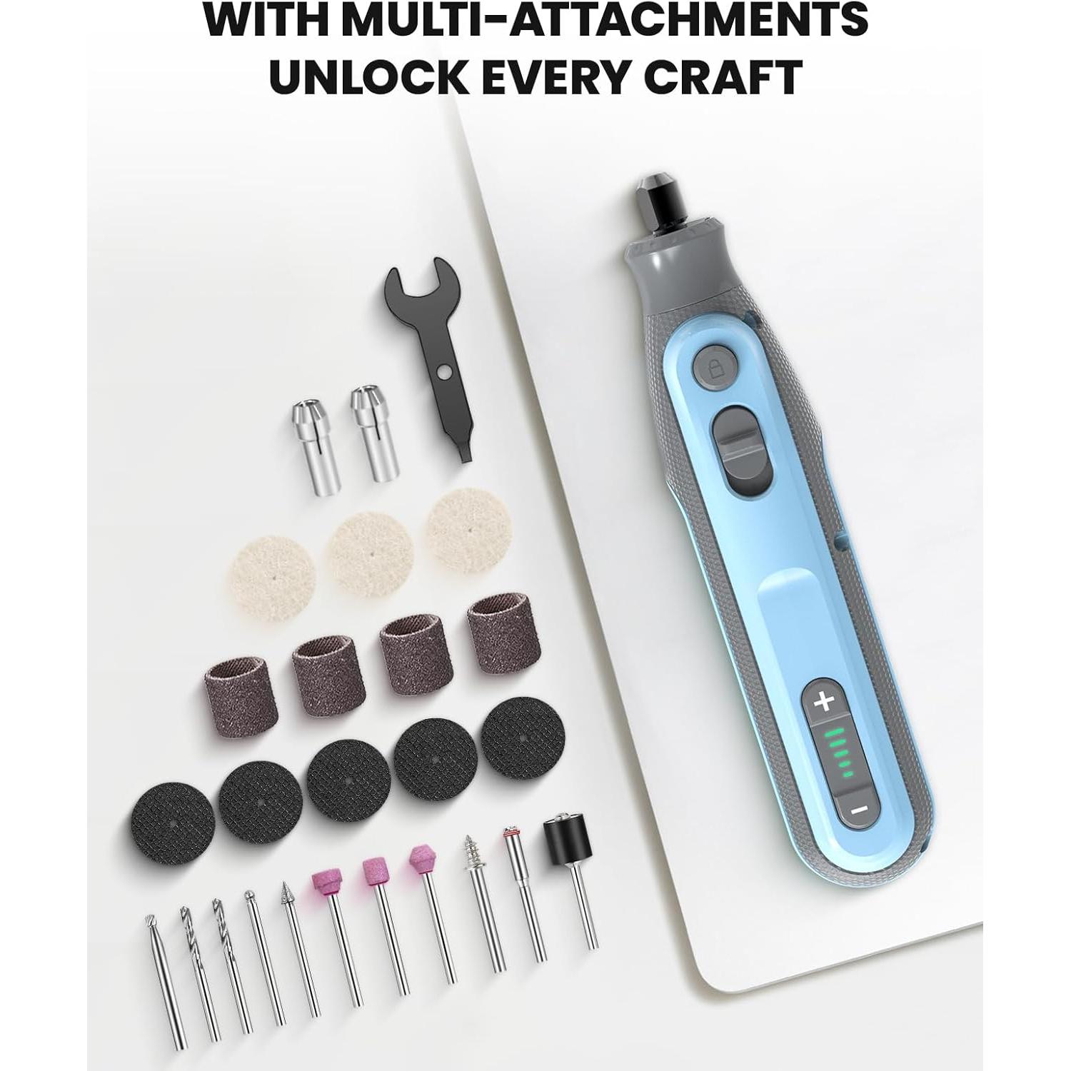 Herramienta Rotativa Inalámbrica SCHTUMPA 4V 25000 RPM 25 Accesorios