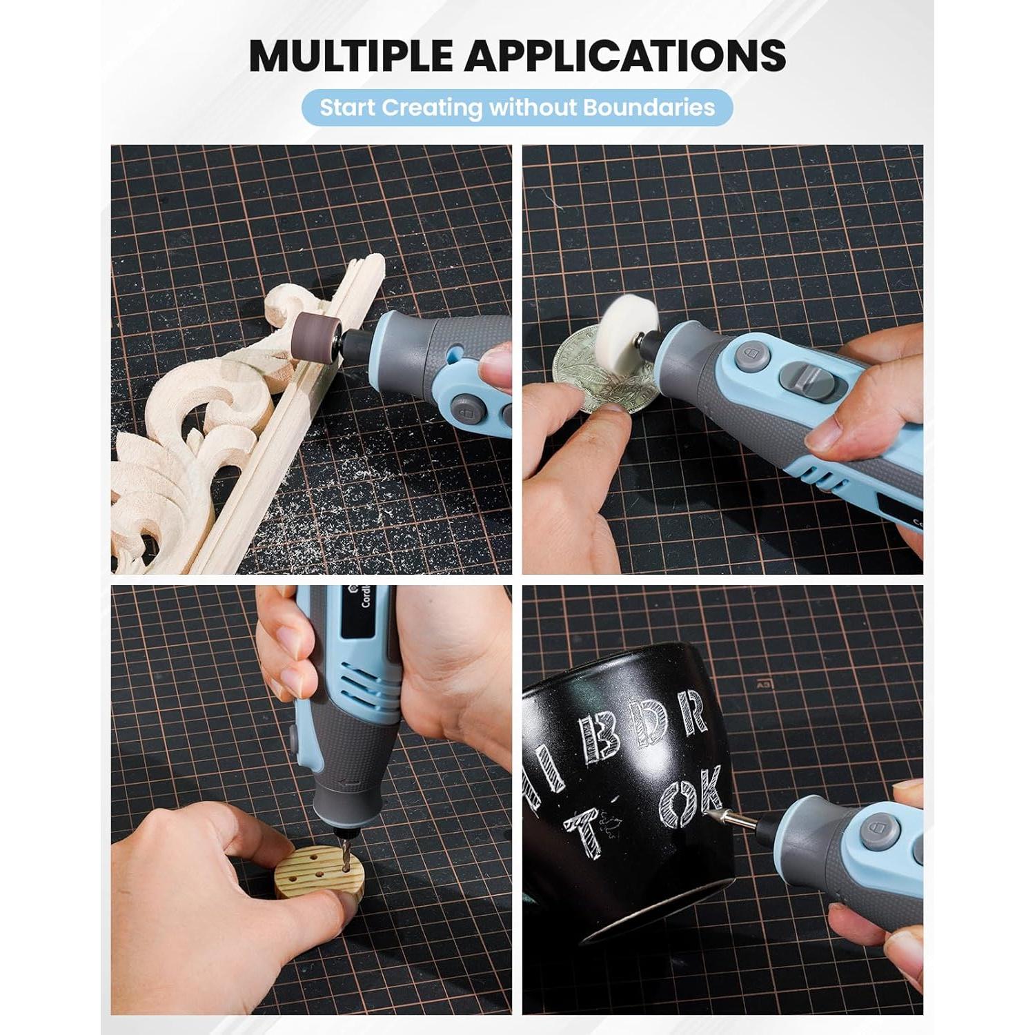 Herramienta Rotativa Inalámbrica SCHTUMPA 4V 25000 RPM 25 Accesorios