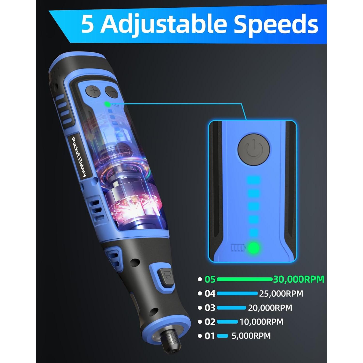 Herramienta Rotativa Inalámbrica Linstaine 8V 135 Accesorios