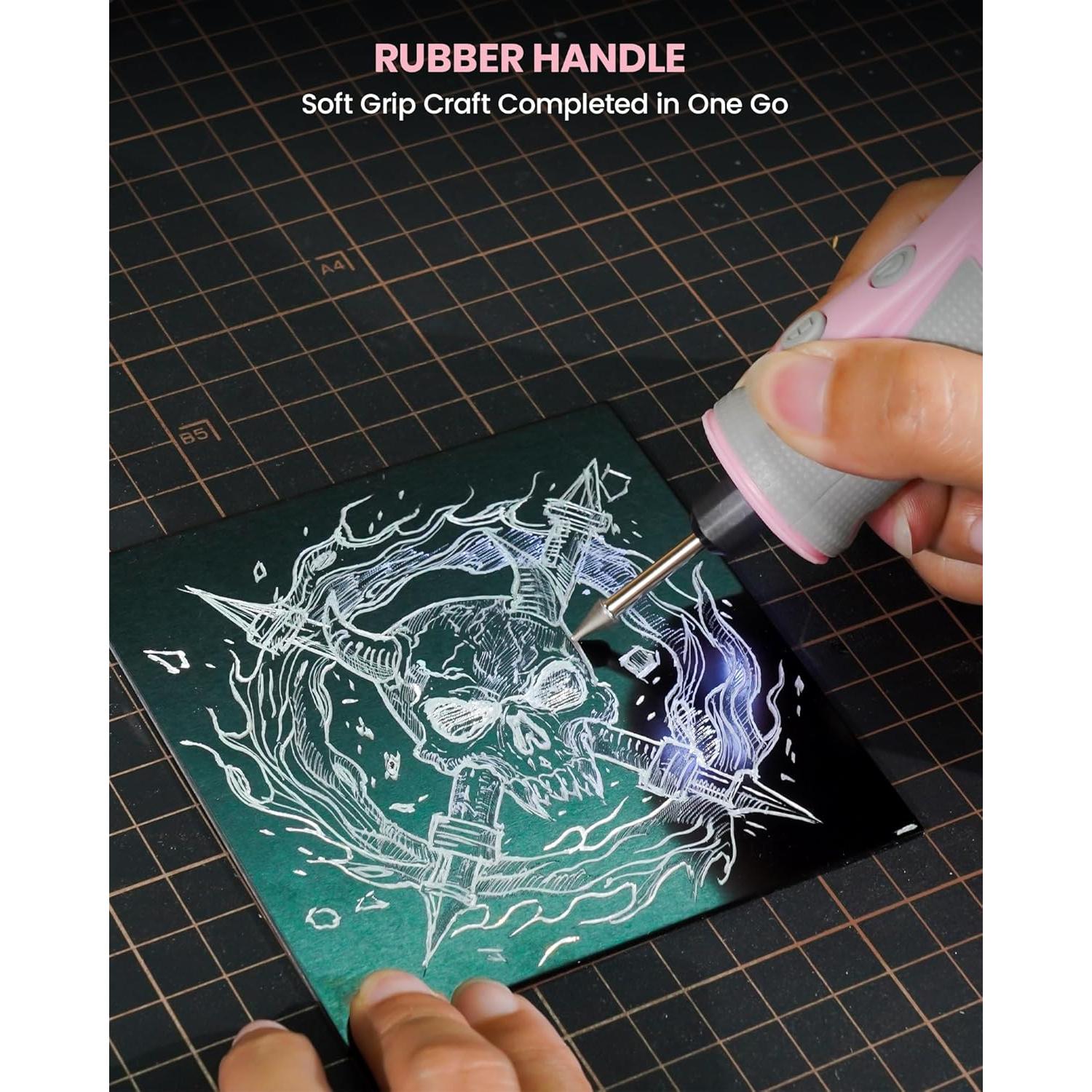 Herramienta Rotativa Inalámbrica SCHTUMPA 8V Rosa con 25 Accesorios