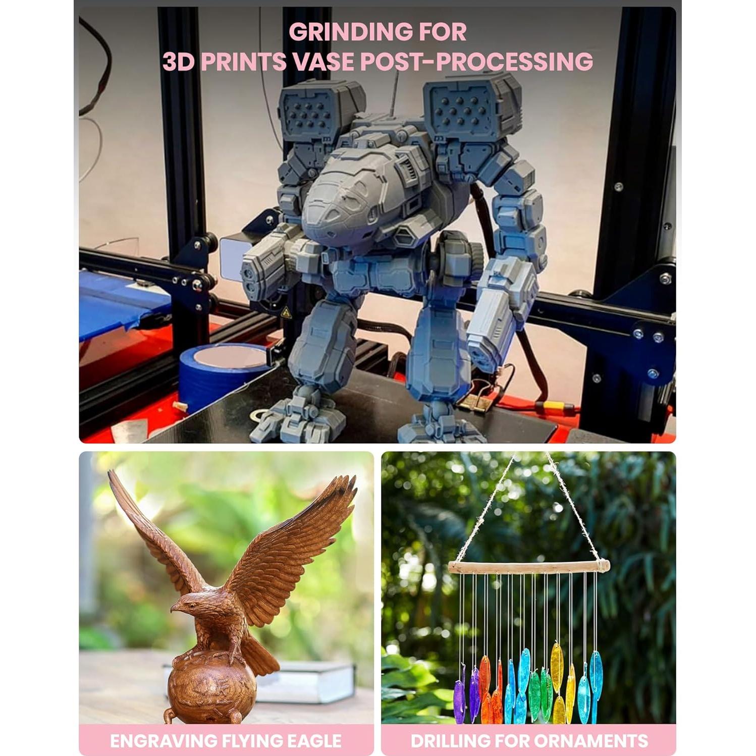 Herramienta Rotativa Inalámbrica SCHTUMPA 8V Rosa con 25 Accesorios