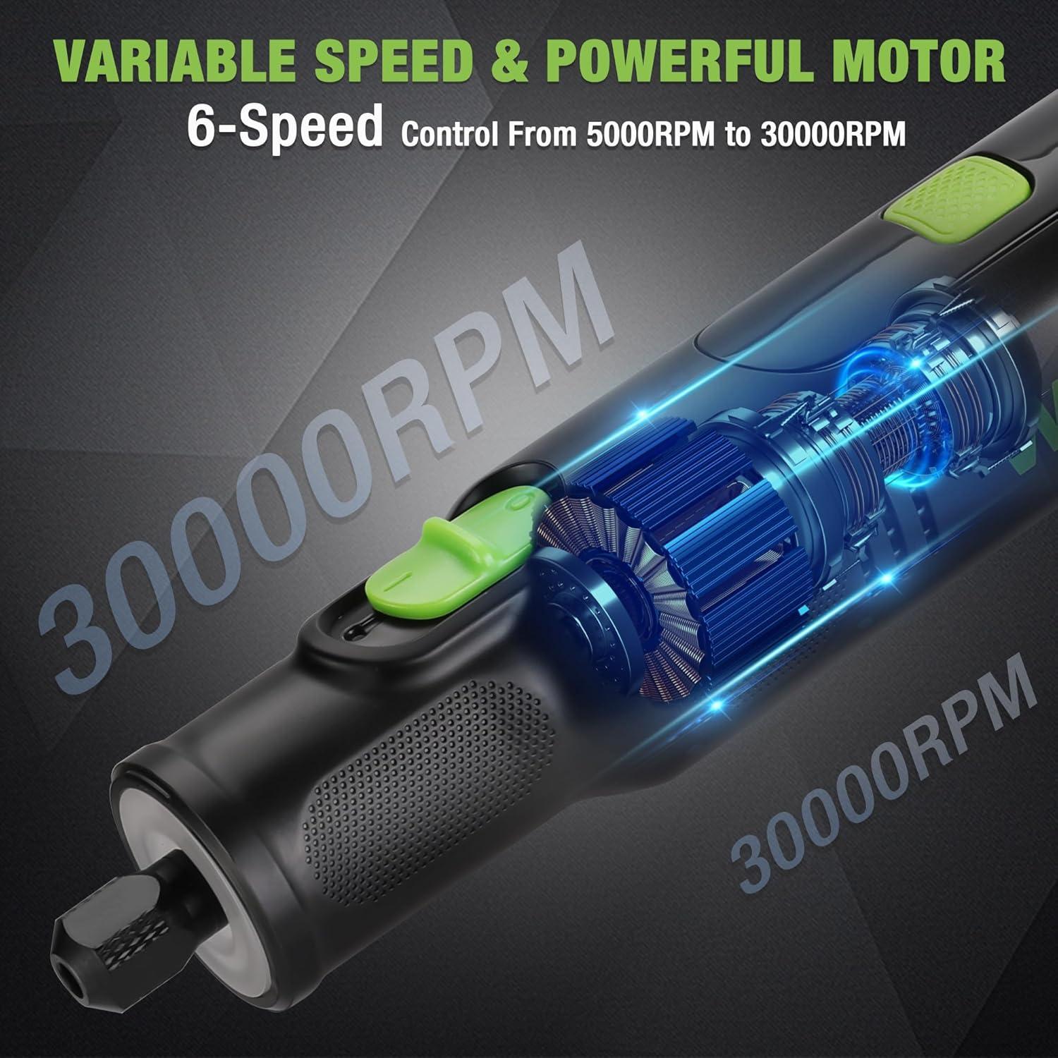 Herramienta Rotativa Inalámbrica WORKPRO 8V con 117 Accesorios