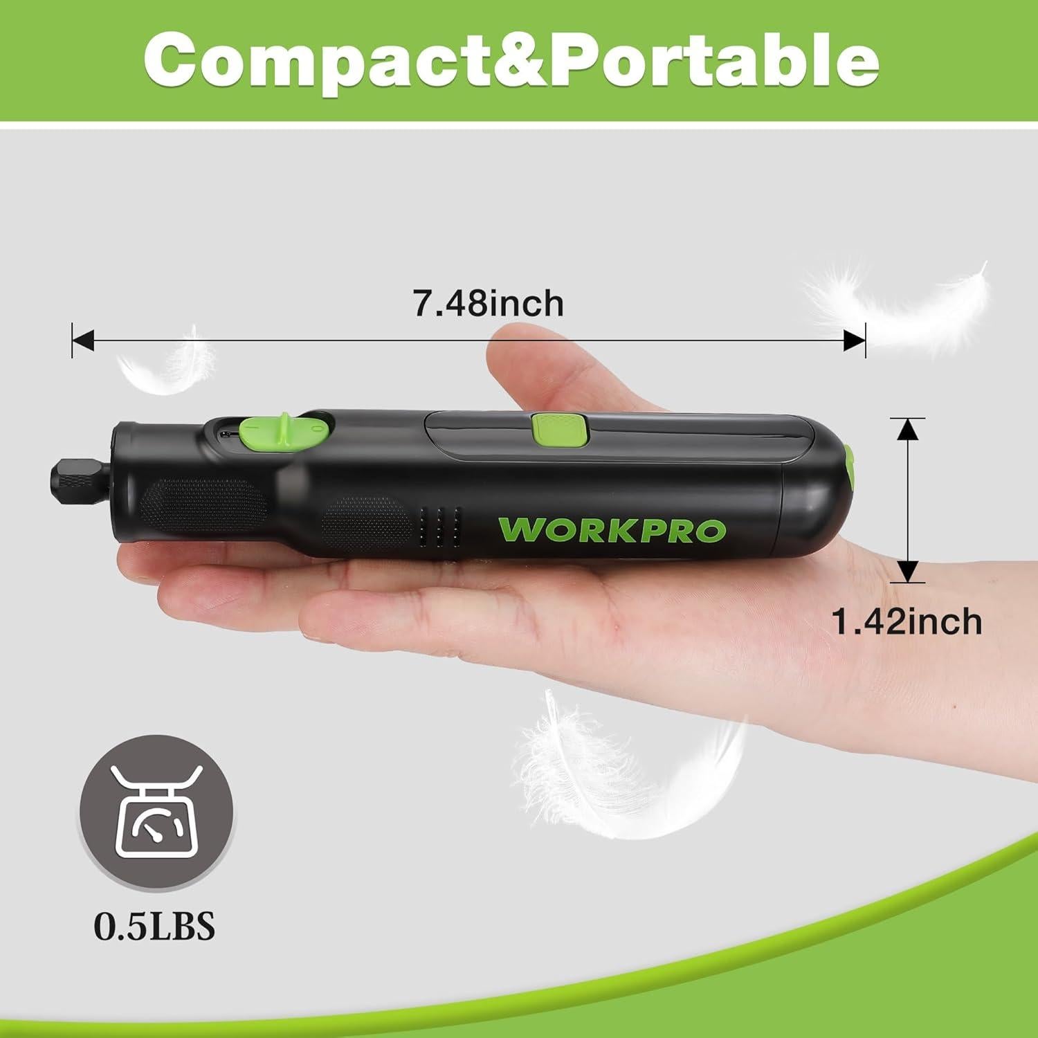 Herramienta Rotativa Inalámbrica WORKPRO 8V con 117 Accesorios