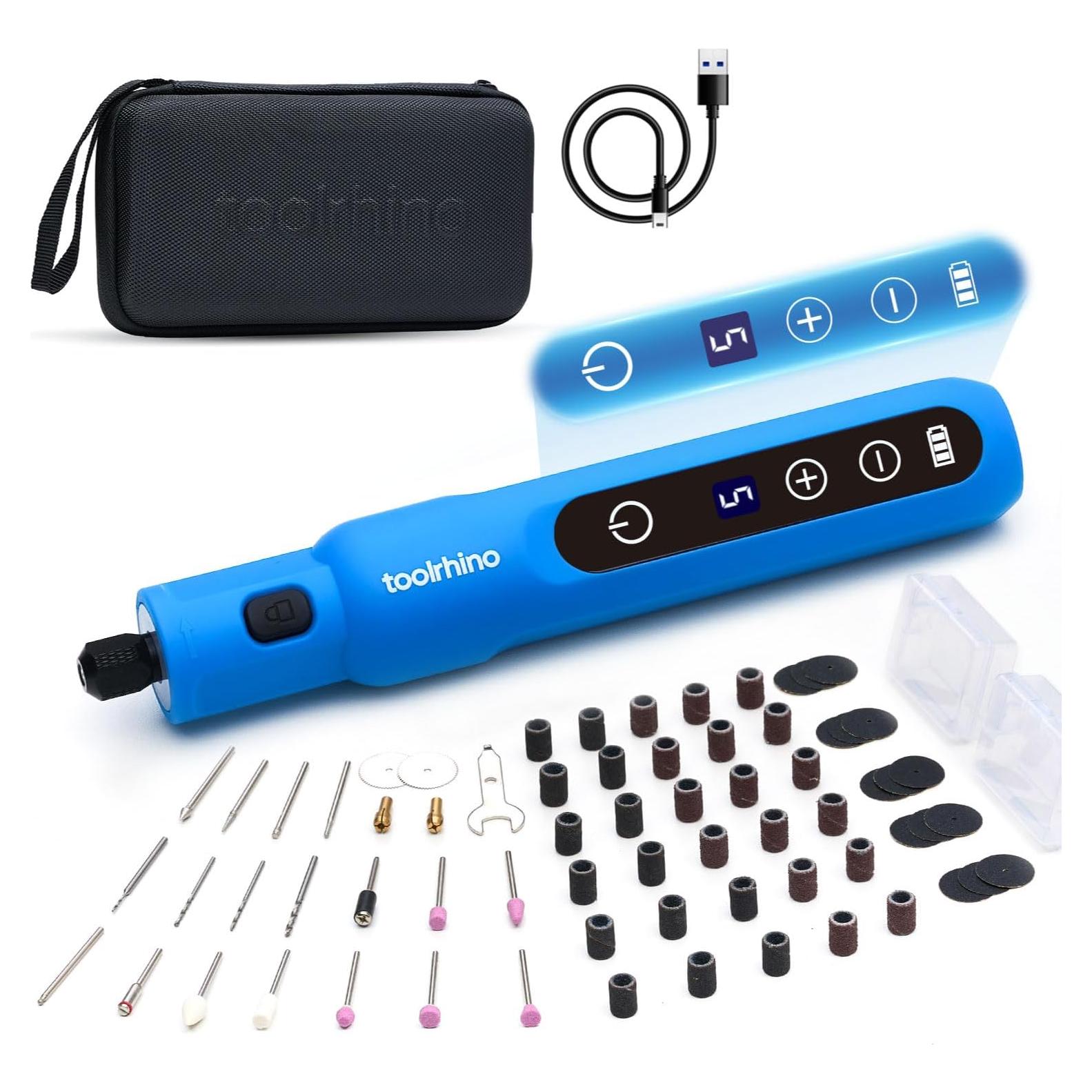 Kit Herramienta Rotativa Inalámbrica Toolrhino 3.7V 62 Accesorios