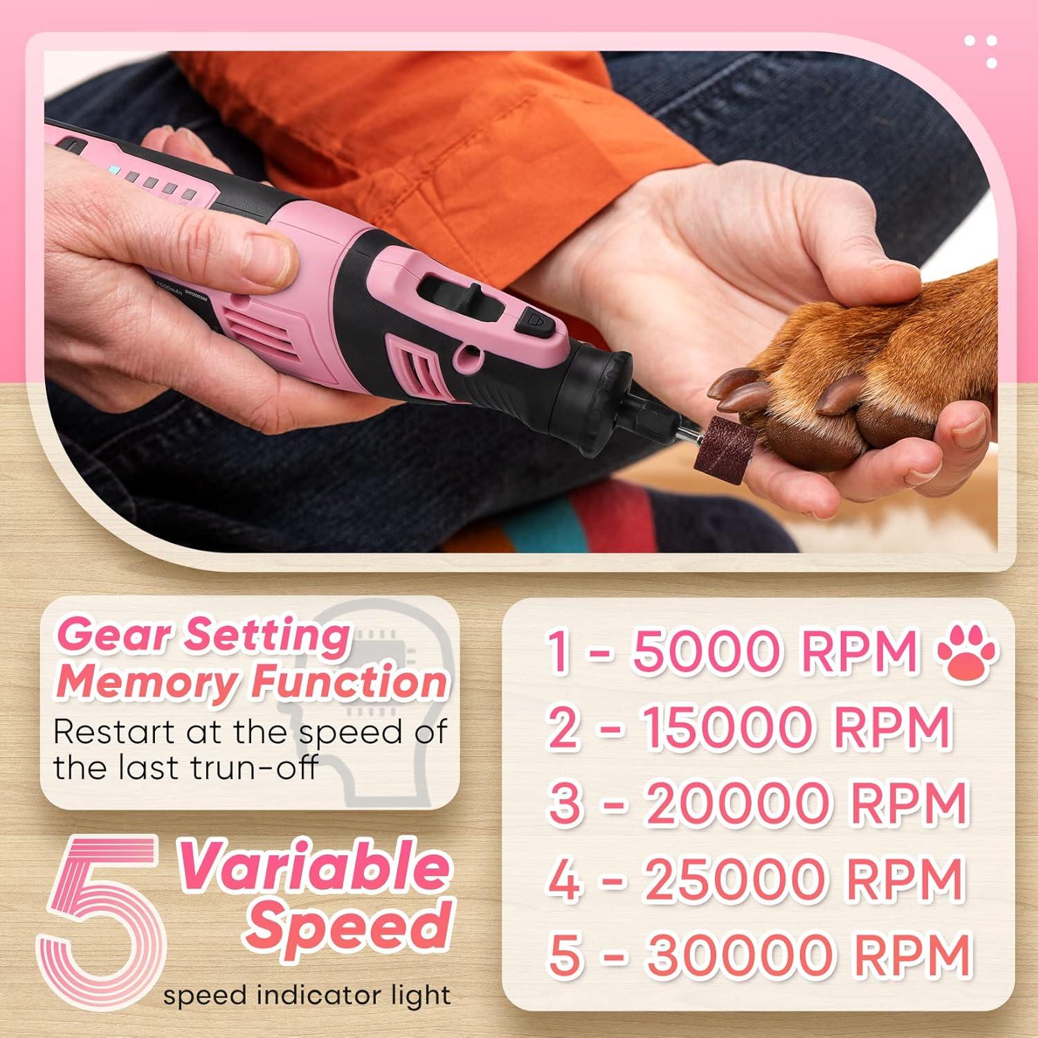 Herramienta Rotativa Sin Cable SHALL 8V Rosa 121 Accesorios