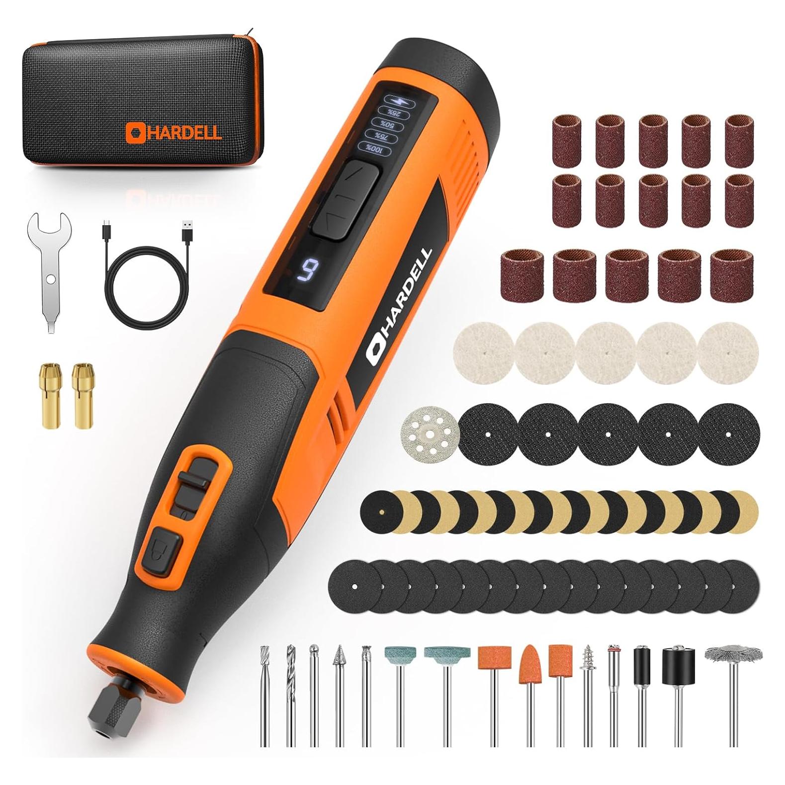 Herramienta Rotativa Inalámbrica HARDELL 4V 80 Accesorios