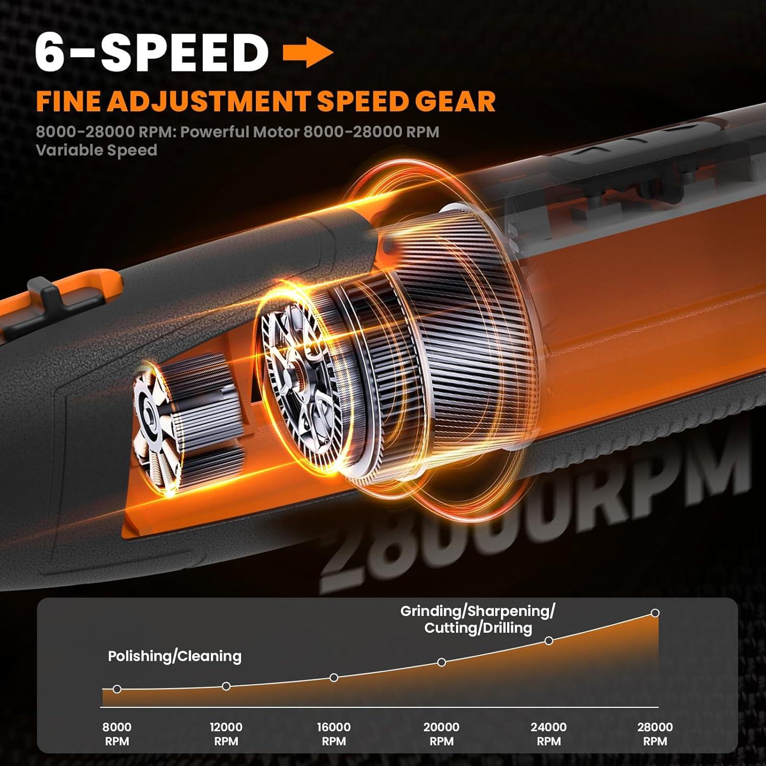 Herramienta Rotativa Inalámbrica HARDELL 4V 80 Accesorios