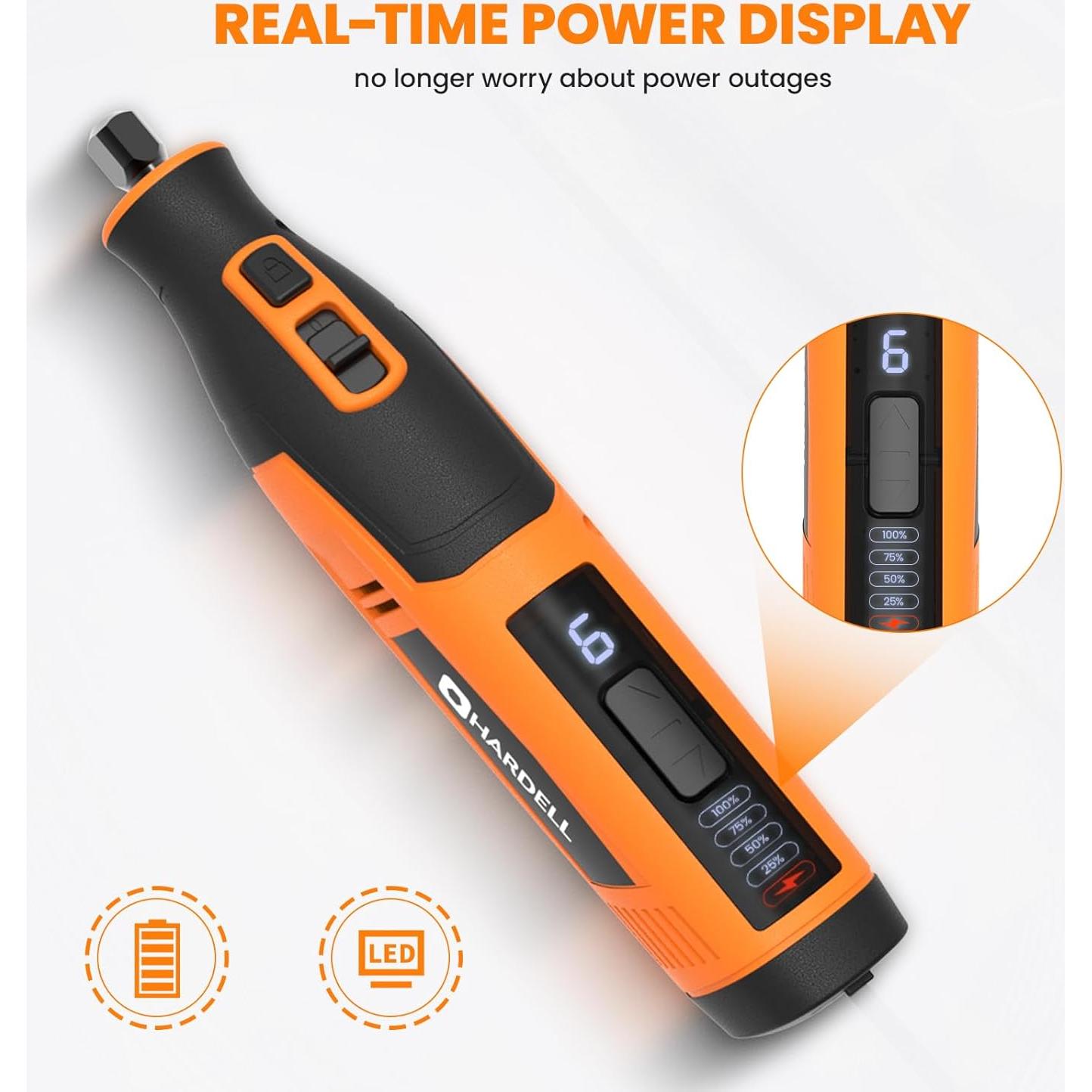 Herramienta Rotativa Inalámbrica HARDELL 4V 80 Accesorios